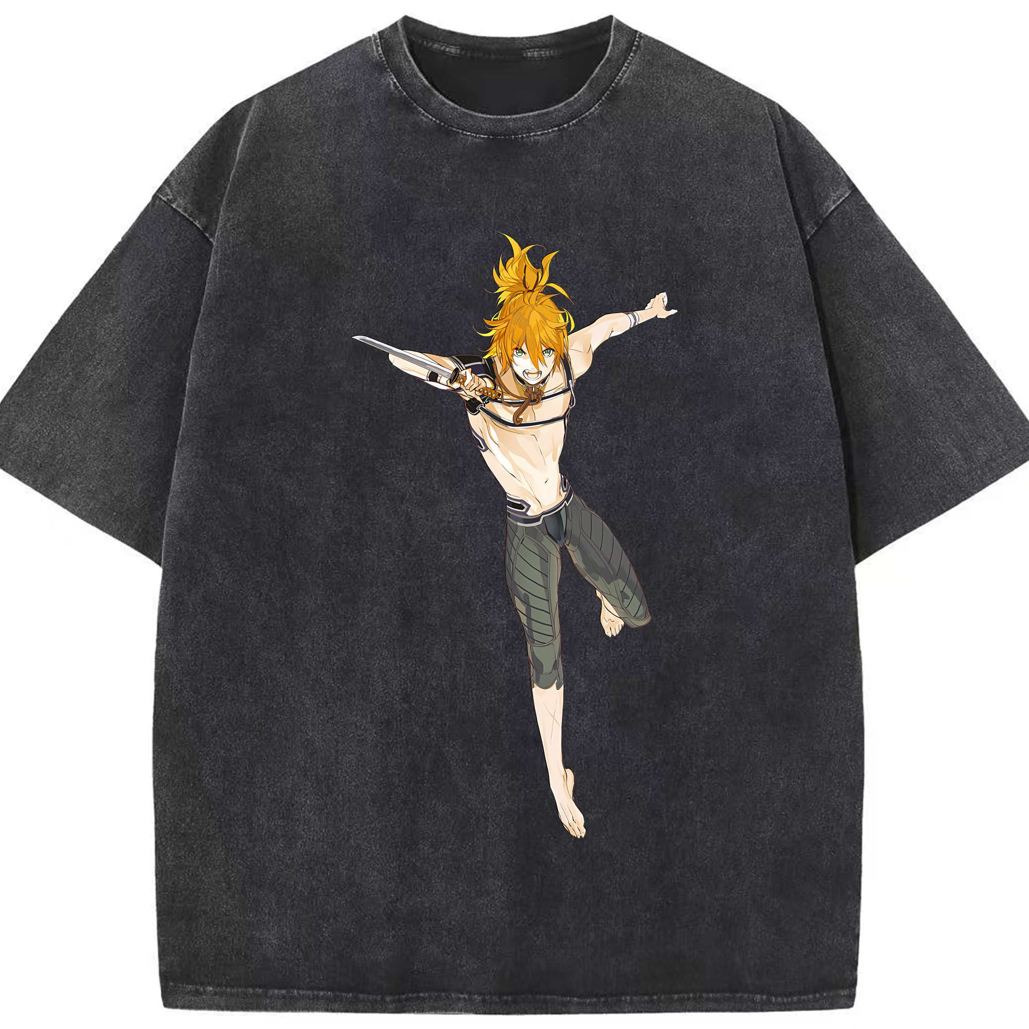 （画像用） 刀剣乱舞 Touken Ranbu 綿100% ヴィンテージ風 半袖Tシャツ（フロントプリント）