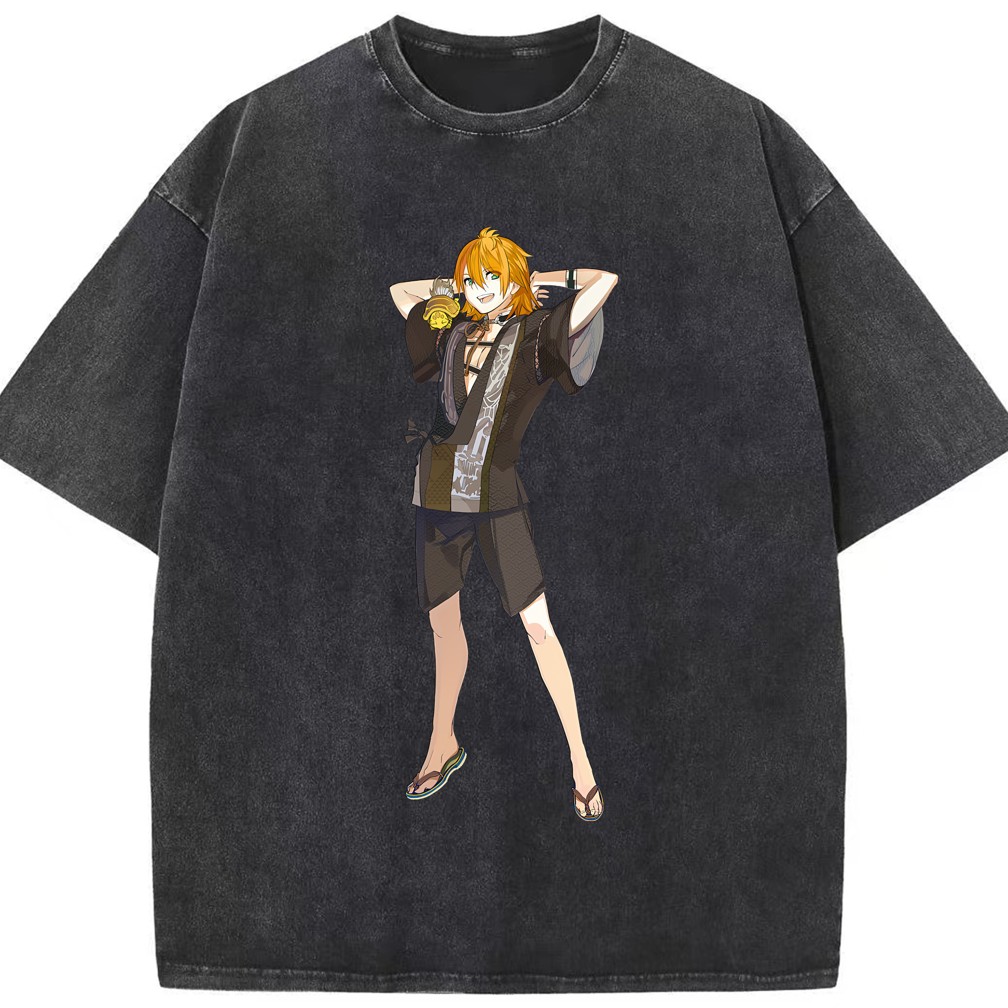 （画像用） 刀剣乱舞 Touken Ranbu 綿100% ヴィンテージ風 半袖Tシャツ（フロントプリント）