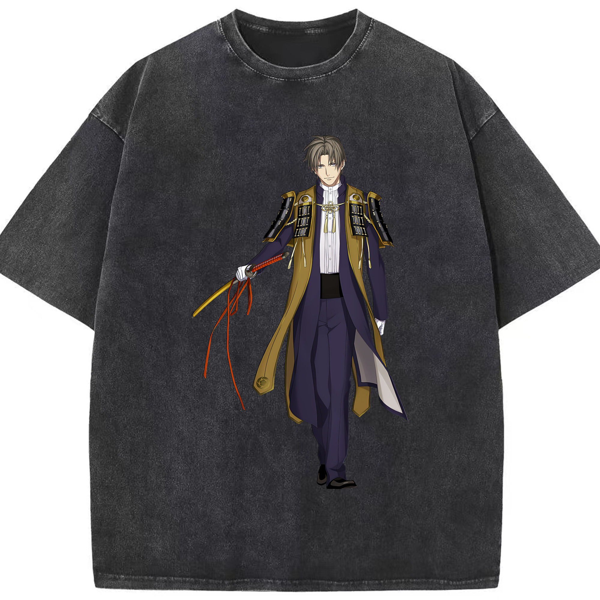 （画像用） 刀剣乱舞 Touken Ranbu 綿100% ヴィンテージ風 半袖Tシャツ（フロントプリント）