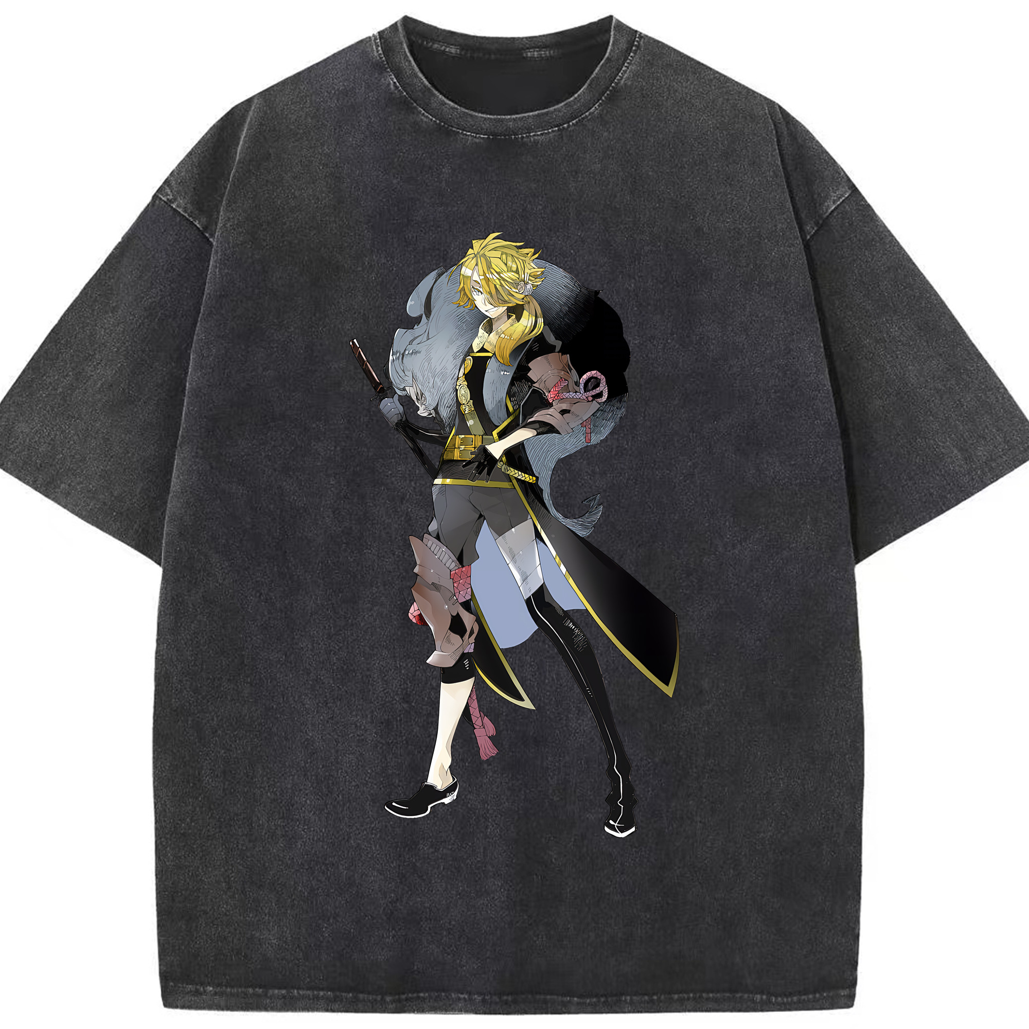 （画像用） 刀剣乱舞 Touken Ranbu 綿100% ヴィンテージ風 半袖Tシャツ（フロントプリント）