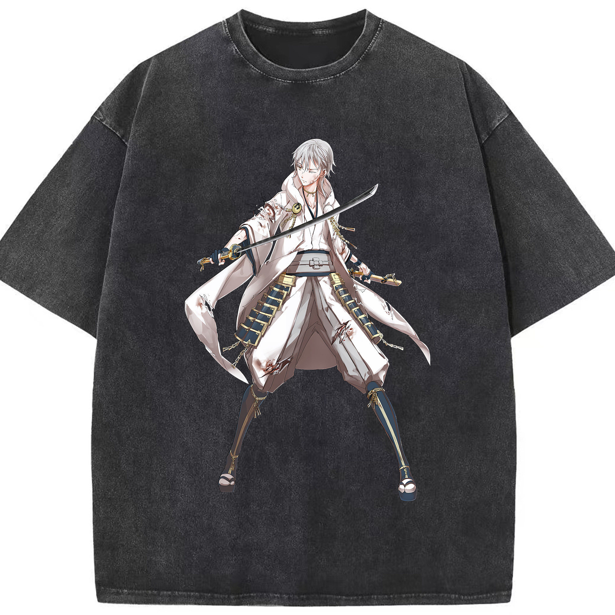 （画像用） 刀剣乱舞 Touken Ranbu 綿100% ヴィンテージ風 半袖Tシャツ（フロントプリント）