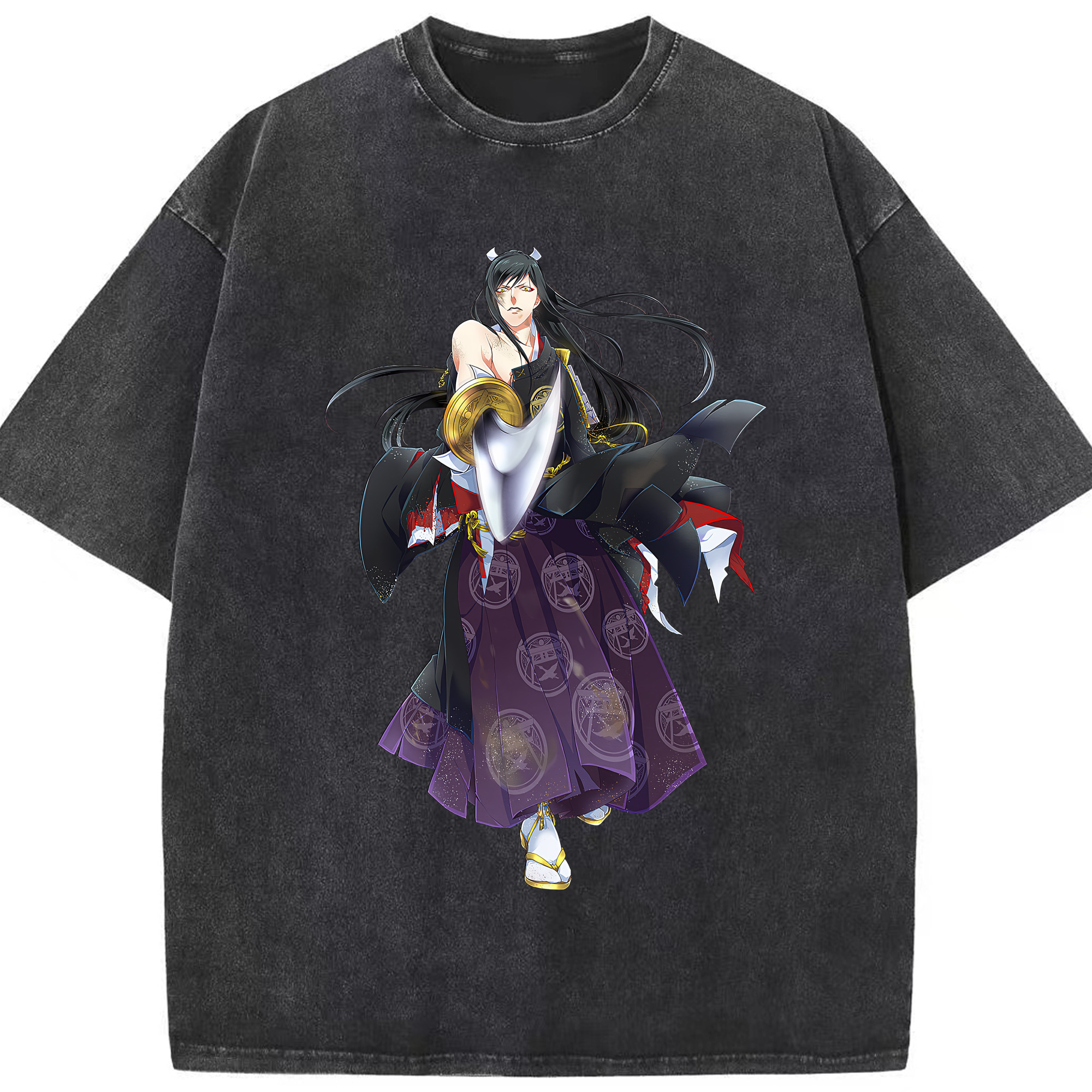 （画像用） 刀剣乱舞 Touken Ranbu 綿100% ヴィンテージ風 半袖Tシャツ（フロントプリント）