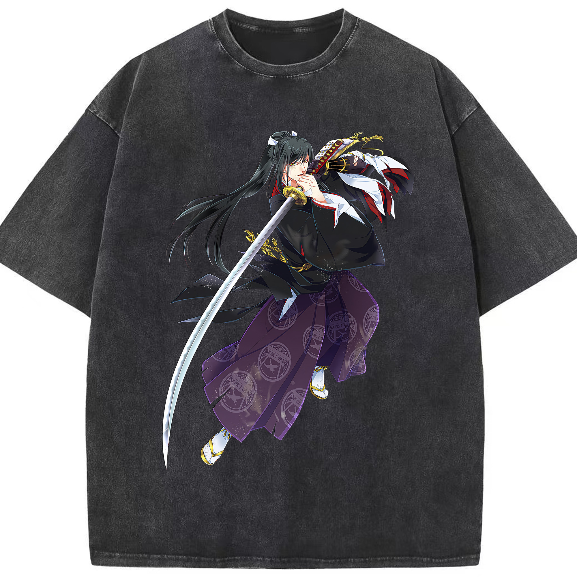 （画像用） 刀剣乱舞 Touken Ranbu 綿100% ヴィンテージ風 半袖Tシャツ（フロントプリント）
