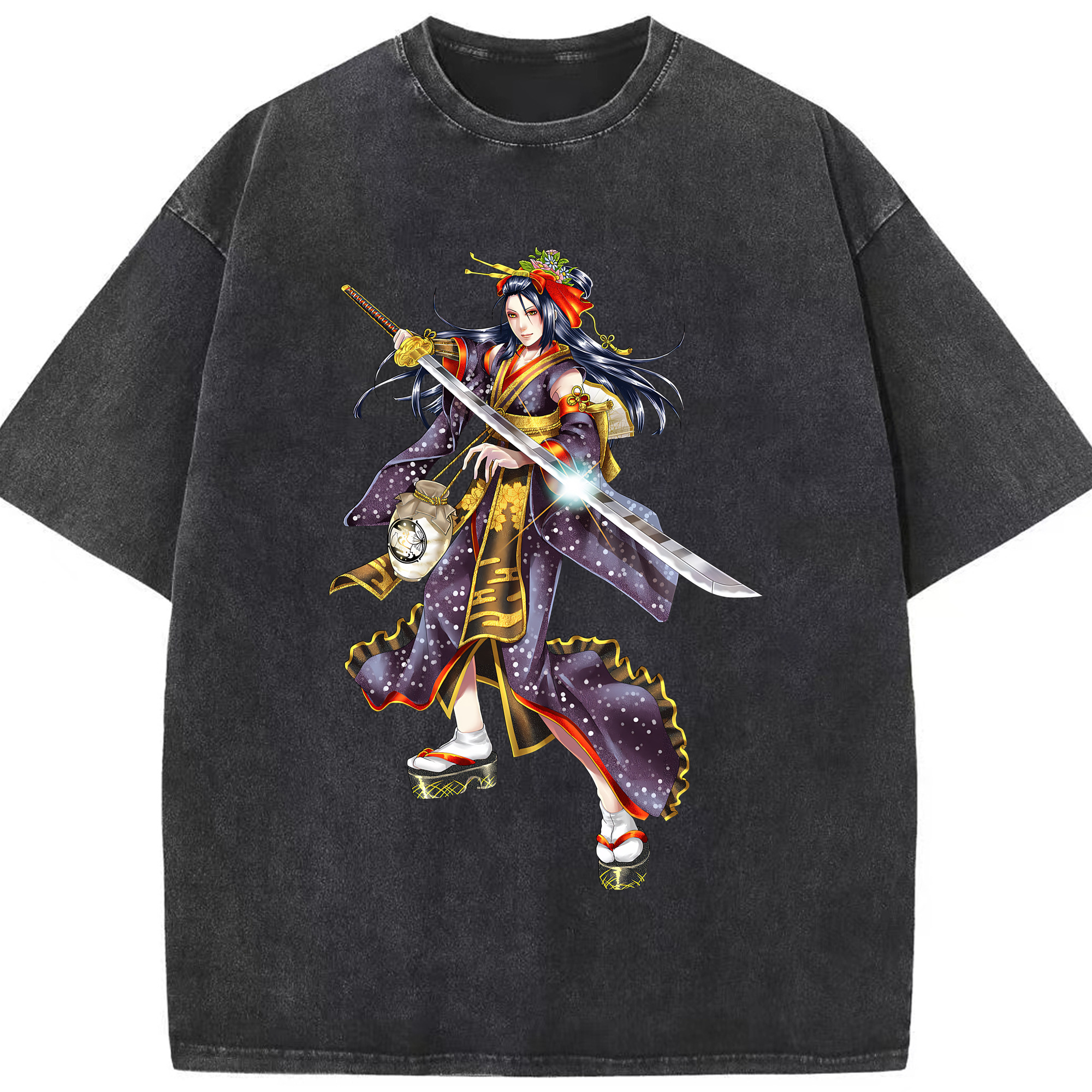 （画像用） 刀剣乱舞 Touken Ranbu 綿100% ヴィンテージ風 半袖Tシャツ（フロントプリント）