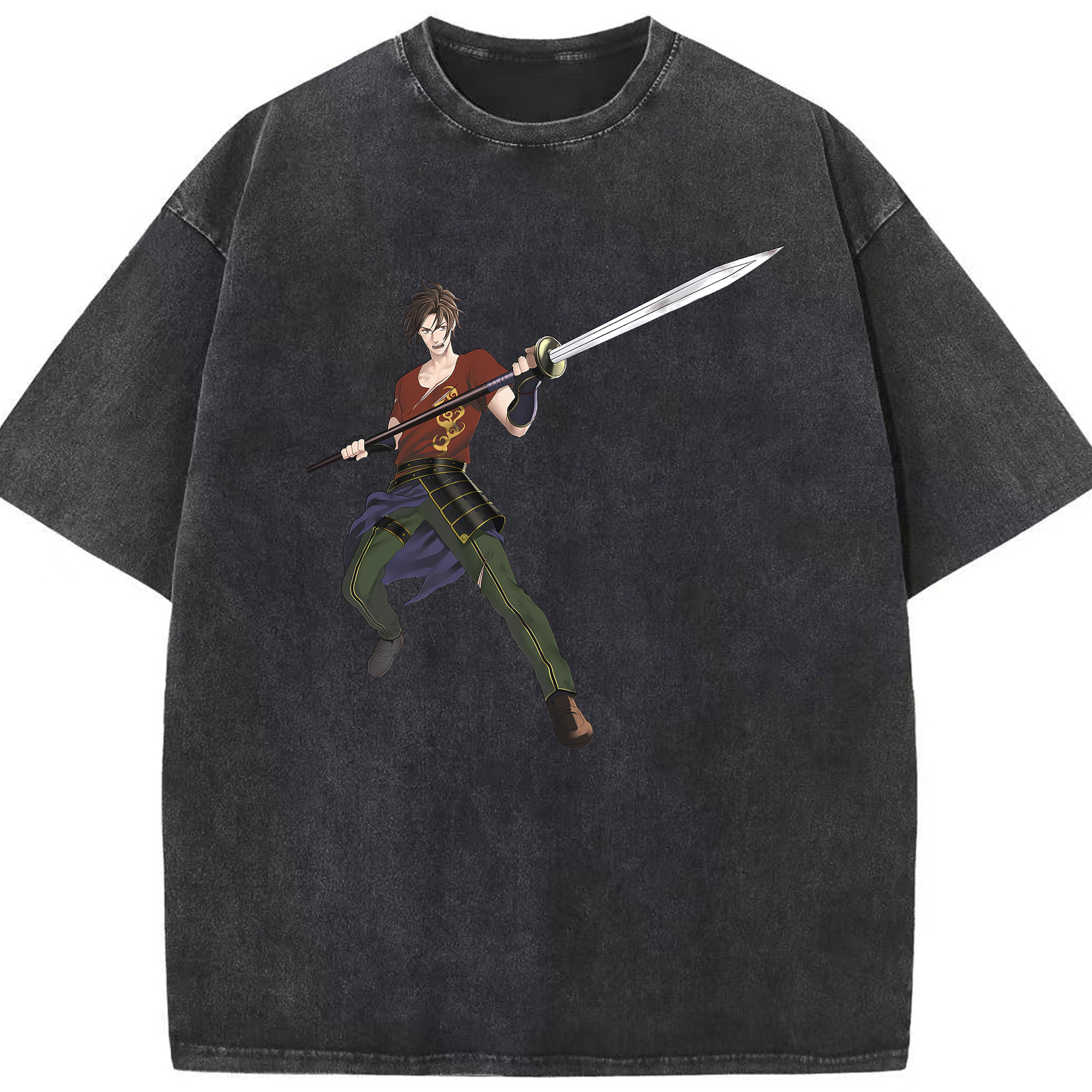（画像用） 刀剣乱舞 Touken Ranbu 綿100% ヴィンテージ風 半袖Tシャツ（フロントプリント）