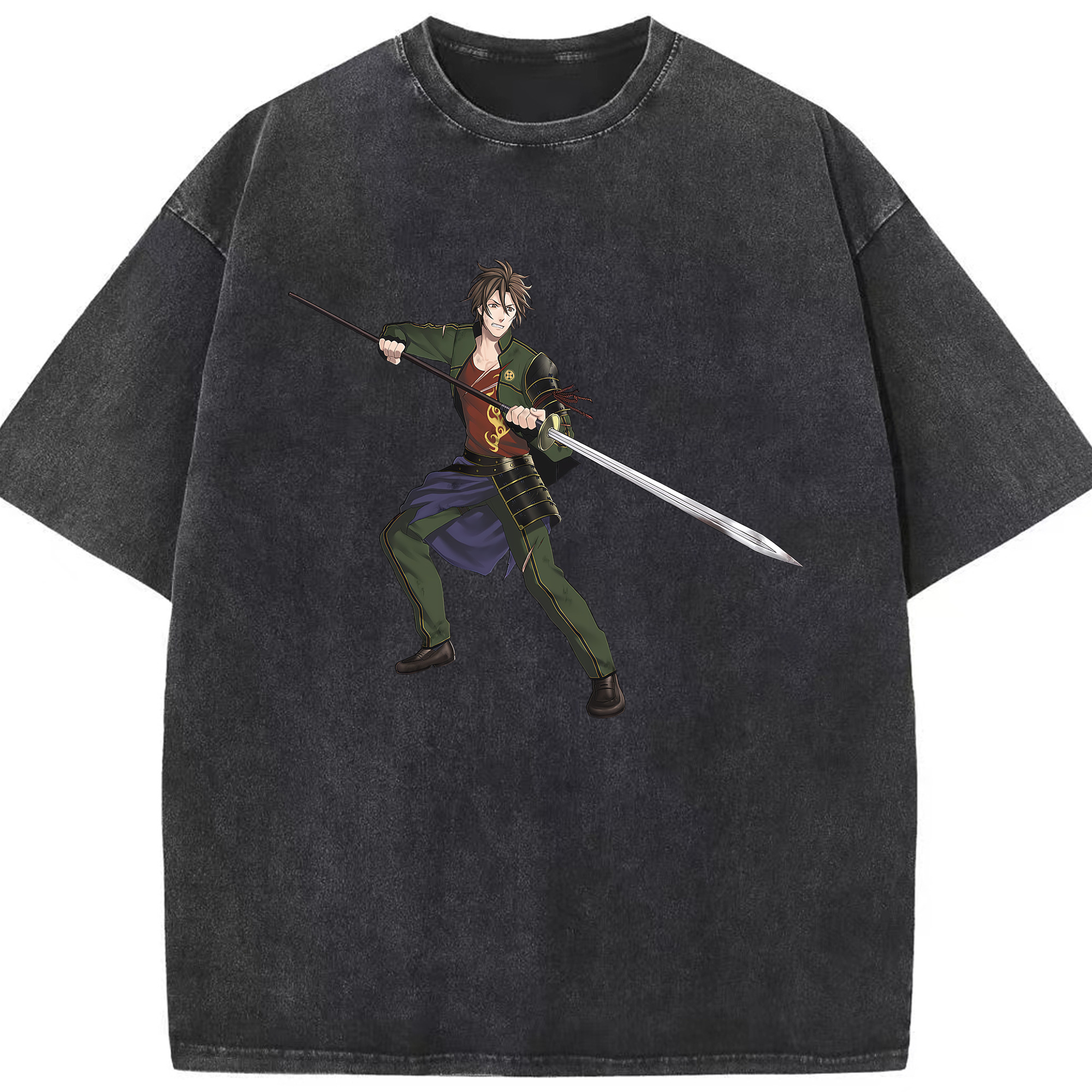 （画像用） 刀剣乱舞 Touken Ranbu 綿100% ヴィンテージ風 半袖Tシャツ（フロントプリント）