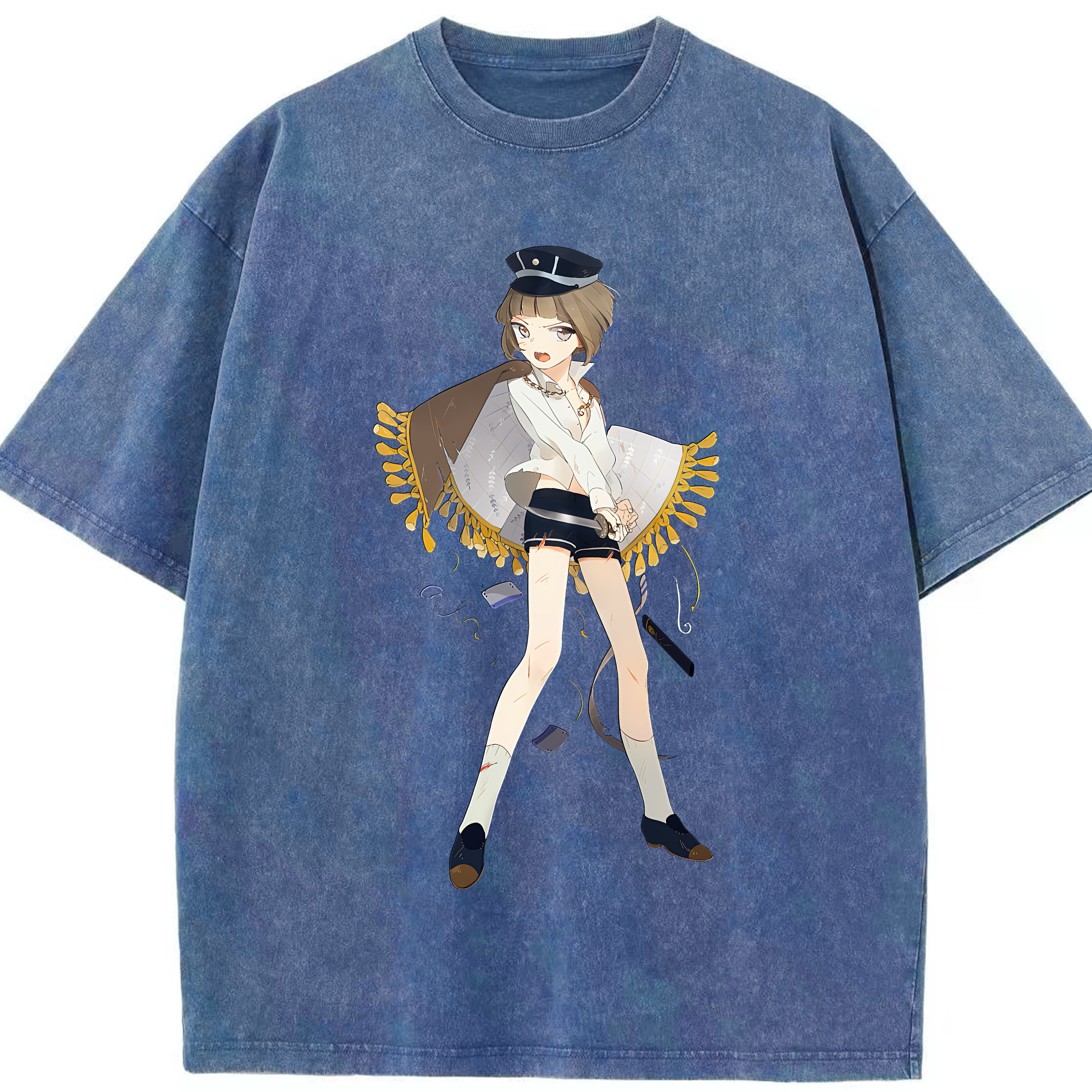 （画像用） 刀剣乱舞 Touken Ranbu 綿100% ヴィンテージ風 半袖Tシャツ（フロントプリント）