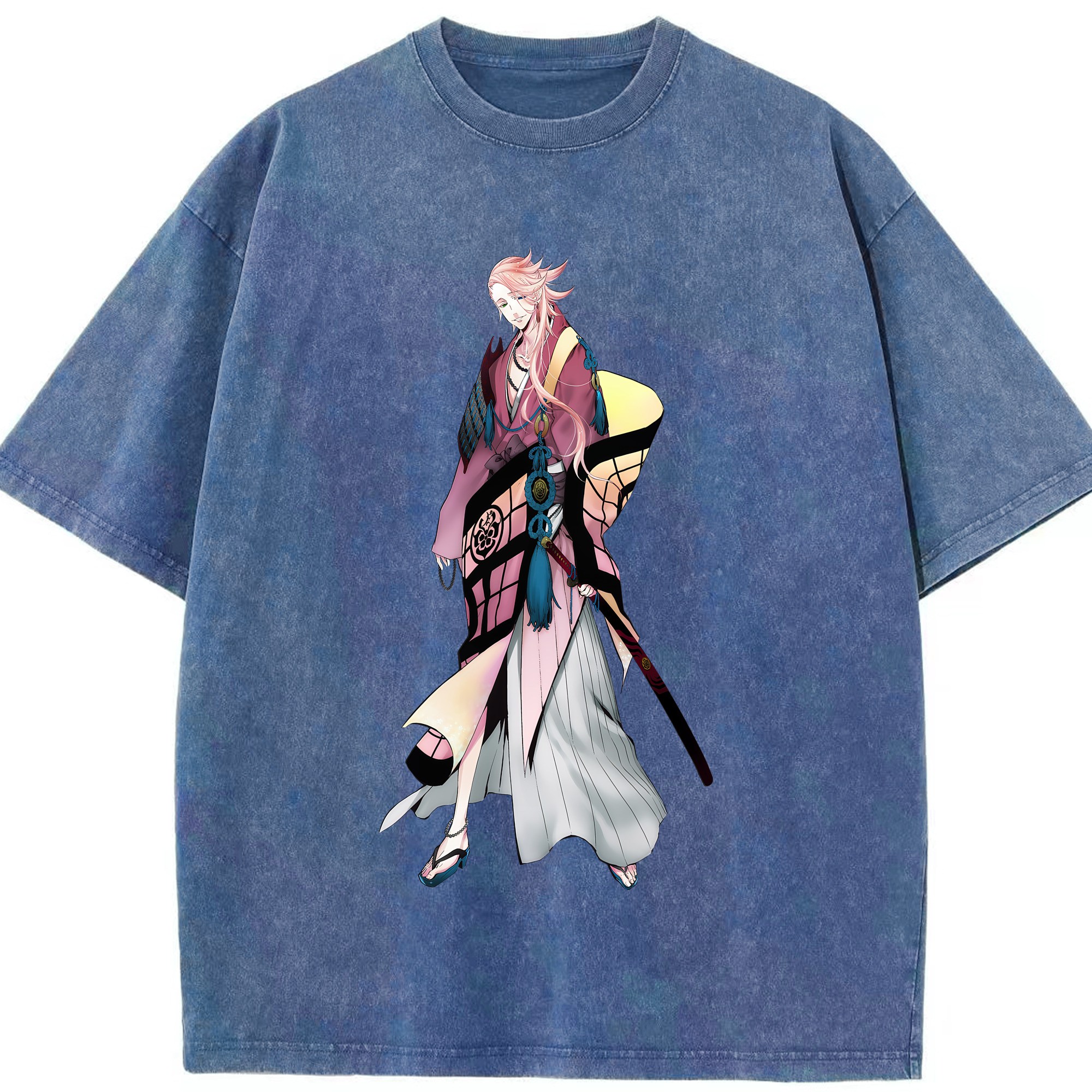 （画像用） 刀剣乱舞 Touken Ranbu 綿100% ヴィンテージ風 半袖Tシャツ（フロントプリント）