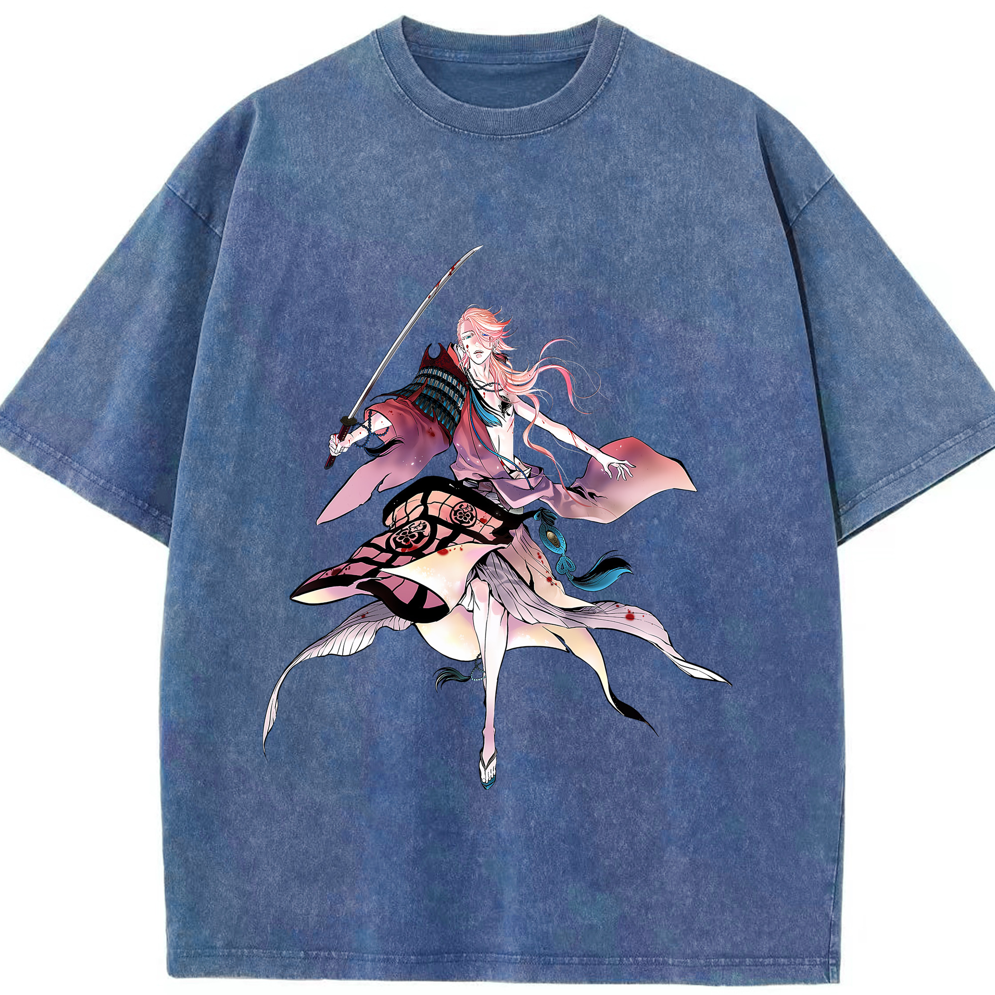 （画像用） 刀剣乱舞 Touken Ranbu 綿100% ヴィンテージ風 半袖Tシャツ（フロントプリント）