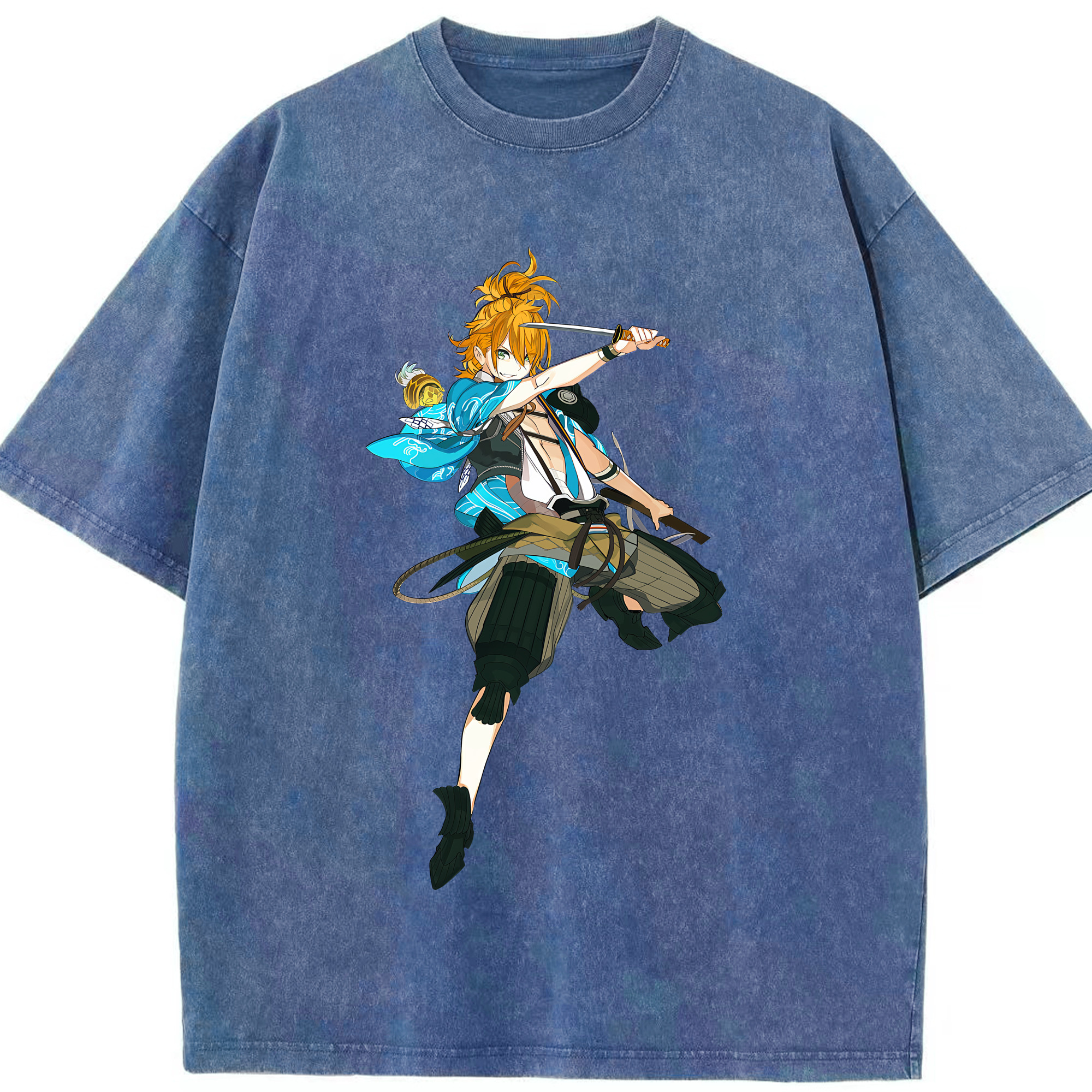 （画像用） 刀剣乱舞 Touken Ranbu 綿100% ヴィンテージ風 半袖Tシャツ（フロントプリント）