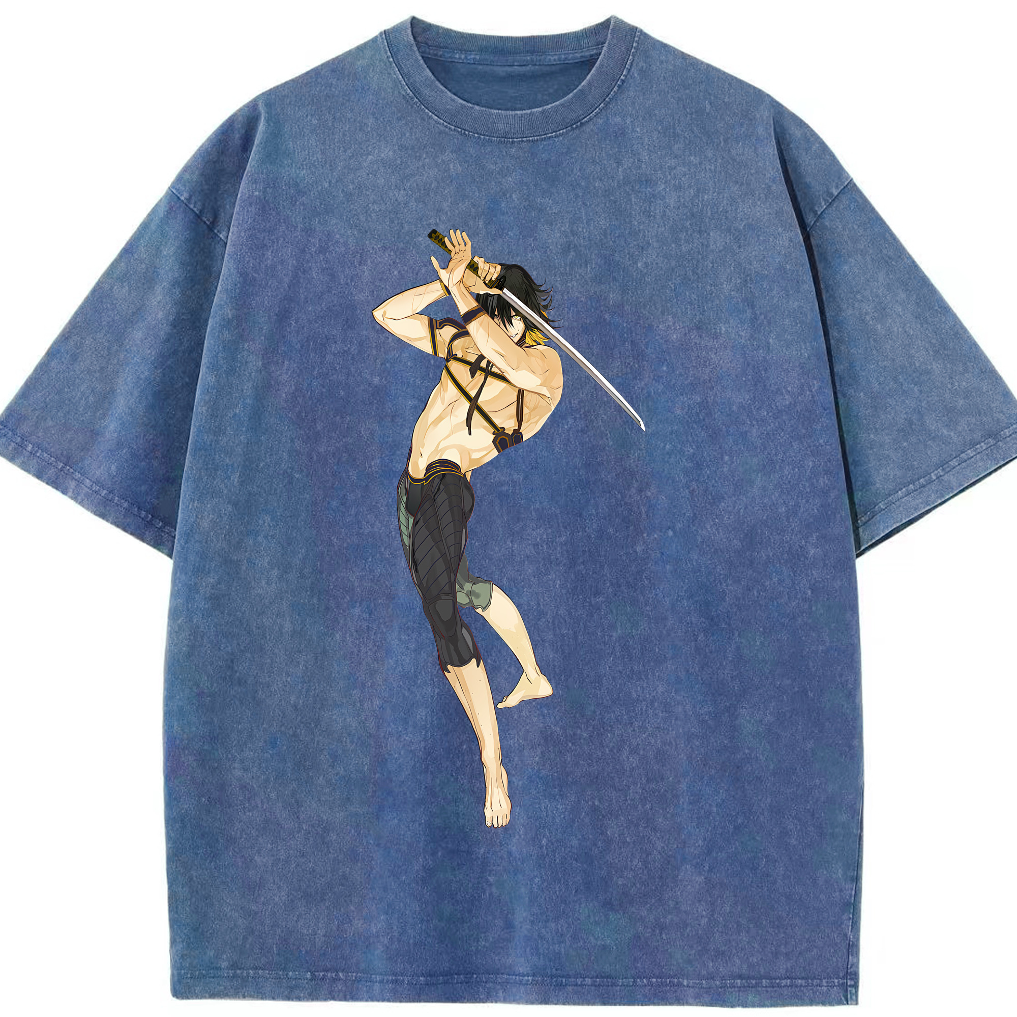 （画像用） 刀剣乱舞 Touken Ranbu 綿100% ヴィンテージ風 半袖Tシャツ（フロントプリント）