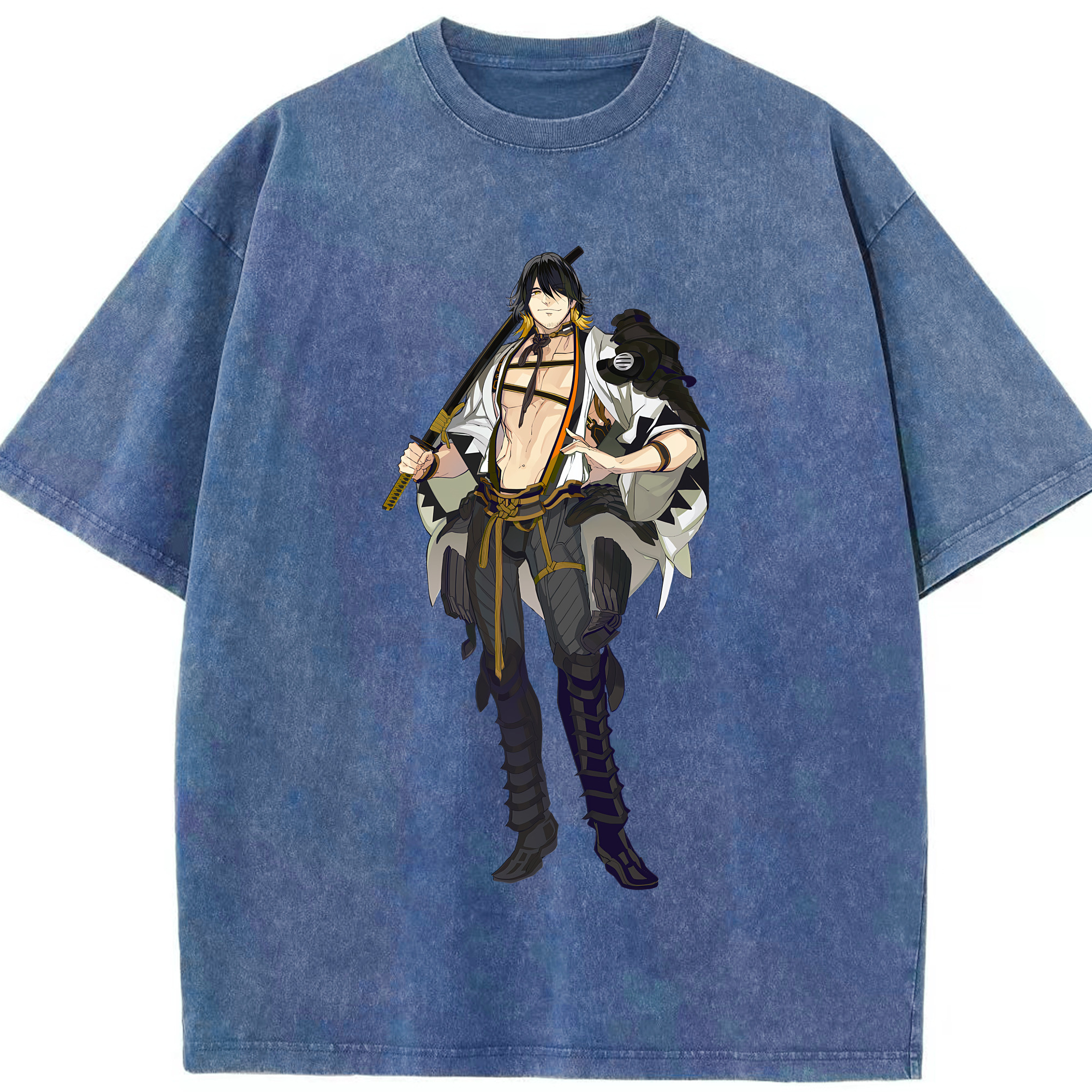 （画像用） 刀剣乱舞 Touken Ranbu 綿100% ヴィンテージ風 半袖Tシャツ（フロントプリント）