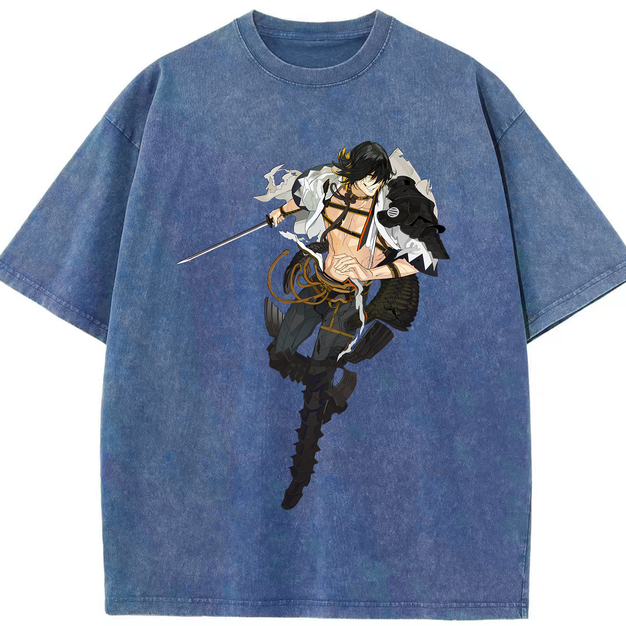 （画像用） 刀剣乱舞 Touken Ranbu 綿100% ヴィンテージ風 半袖Tシャツ（フロントプリント）