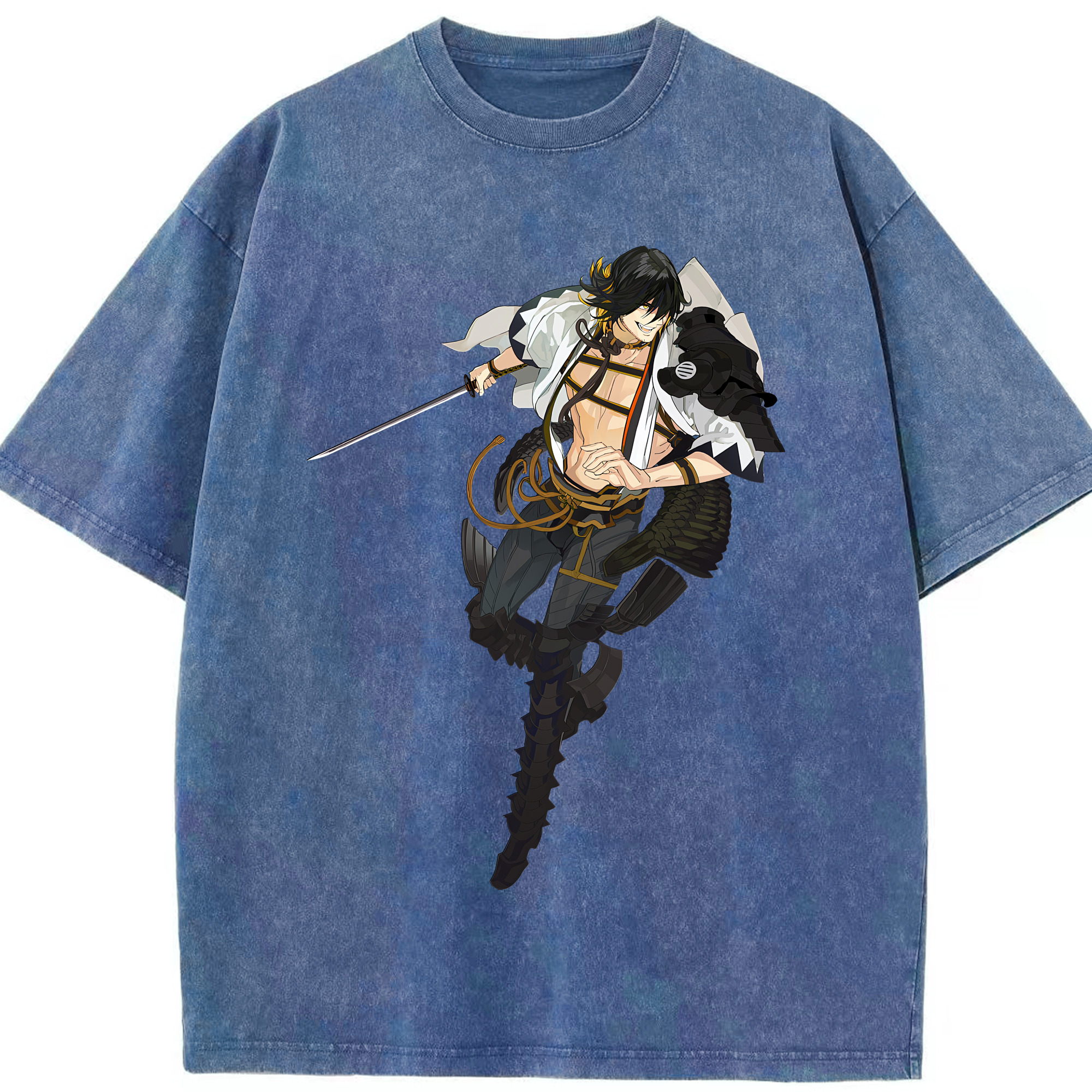 （画像用） 刀剣乱舞 Touken Ranbu 綿100% ヴィンテージ風 半袖Tシャツ（フロントプリント）