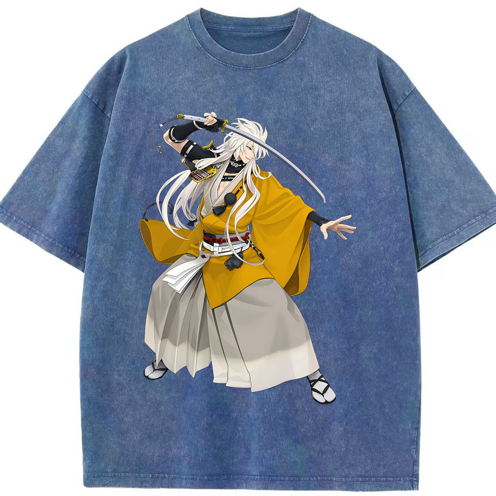 （画像用） 刀剣乱舞 Touken Ranbu 綿100% ヴィンテージ風 半袖Tシャツ（フロントプリント）