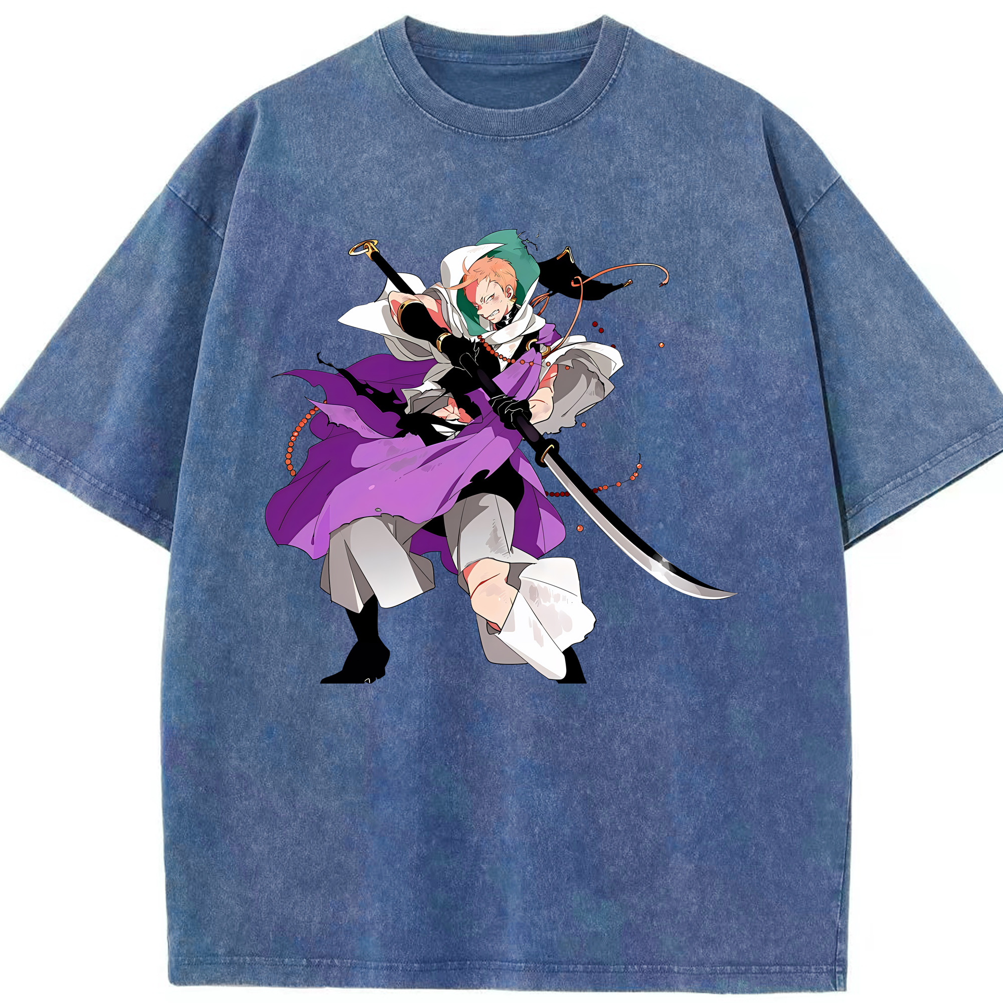 （画像用） 刀剣乱舞 Touken Ranbu 綿100% ヴィンテージ風 半袖Tシャツ（フロントプリント）