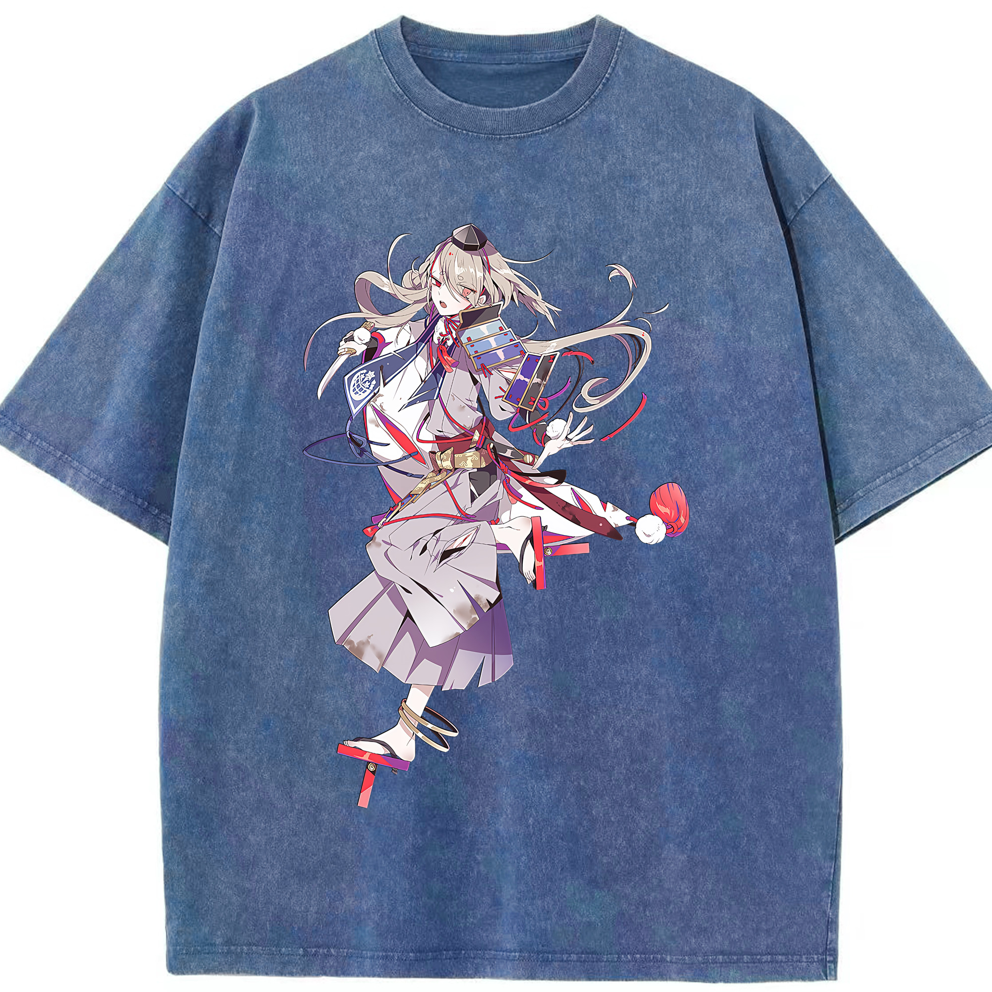 （画像用） 刀剣乱舞 Touken Ranbu 綿100% ヴィンテージ風 半袖Tシャツ（フロントプリント）