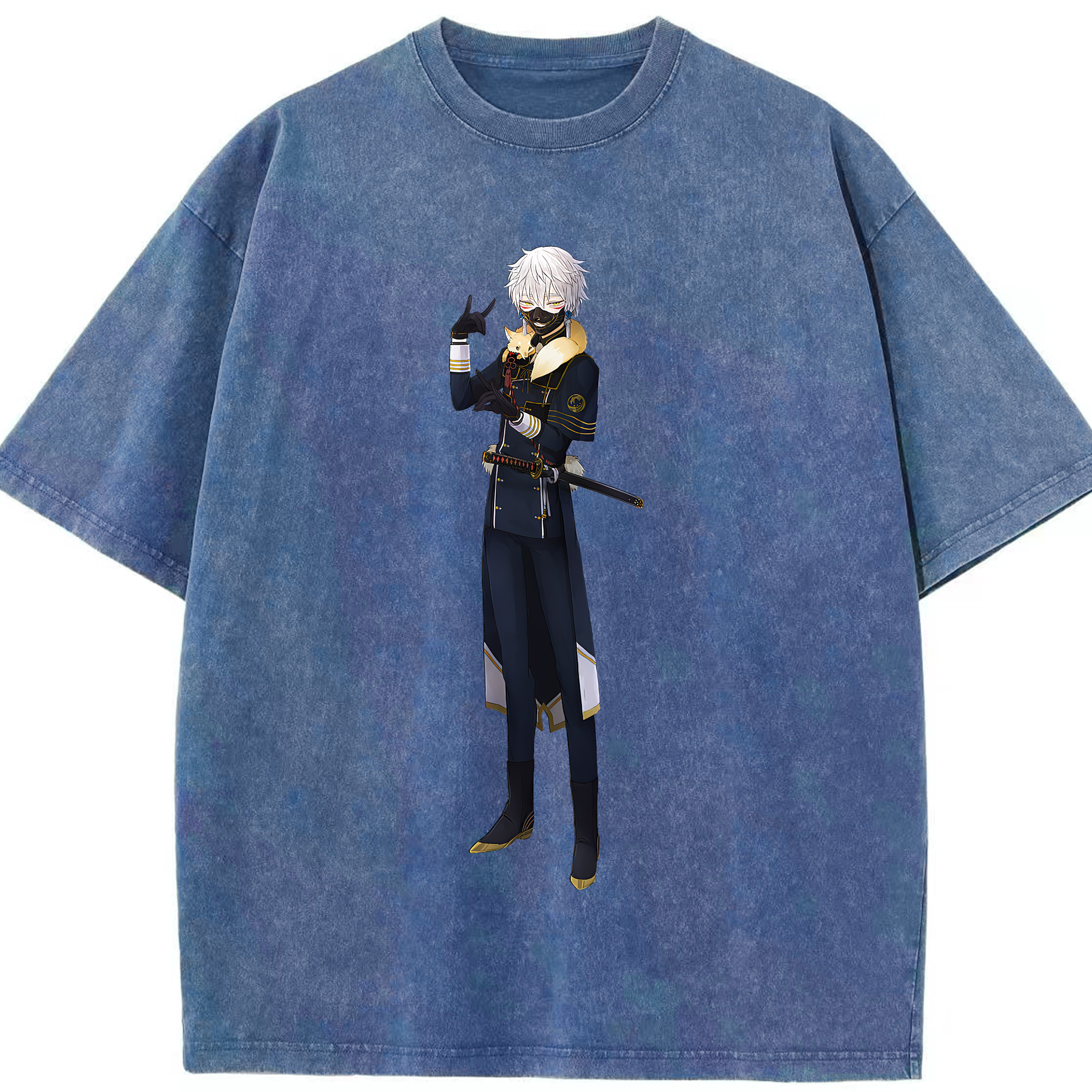 （画像用） 刀剣乱舞 Touken Ranbu 綿100% ヴィンテージ風 半袖Tシャツ（フロントプリント）