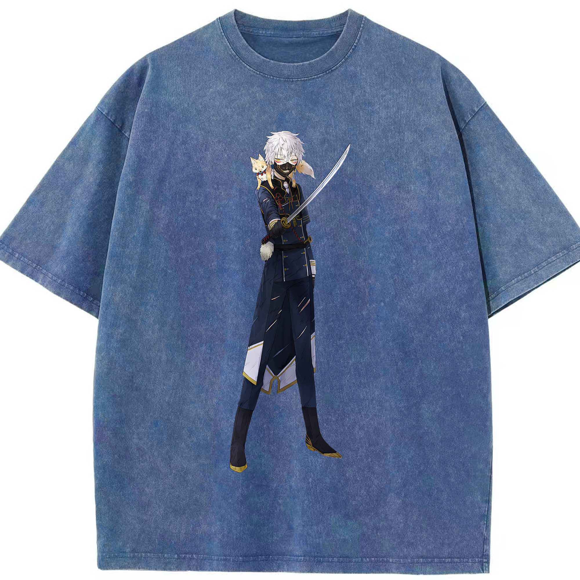 （画像用） 刀剣乱舞 Touken Ranbu 綿100% ヴィンテージ風 半袖Tシャツ（フロントプリント）
