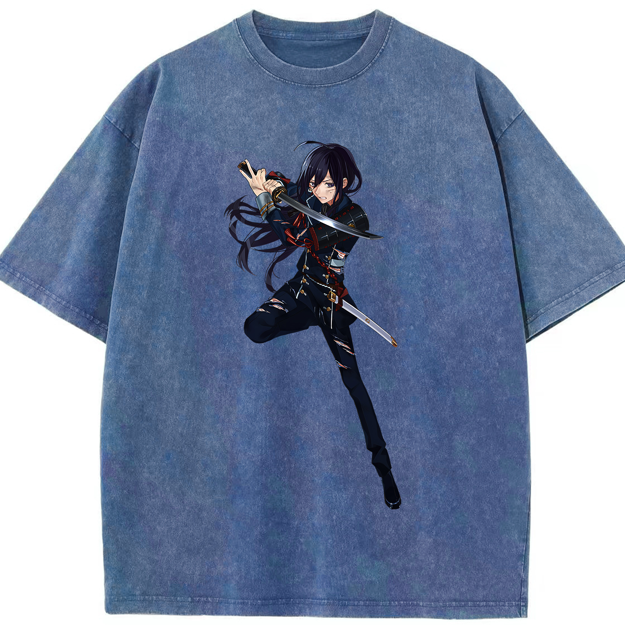 （画像用） 刀剣乱舞 Touken Ranbu 綿100% ヴィンテージ風 半袖Tシャツ（フロントプリント）