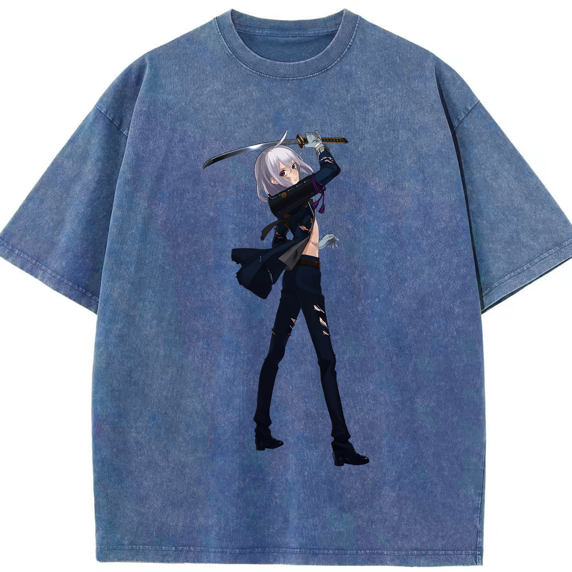（画像用） 刀剣乱舞 Touken Ranbu 綿100% ヴィンテージ風 半袖Tシャツ（フロントプリント）
