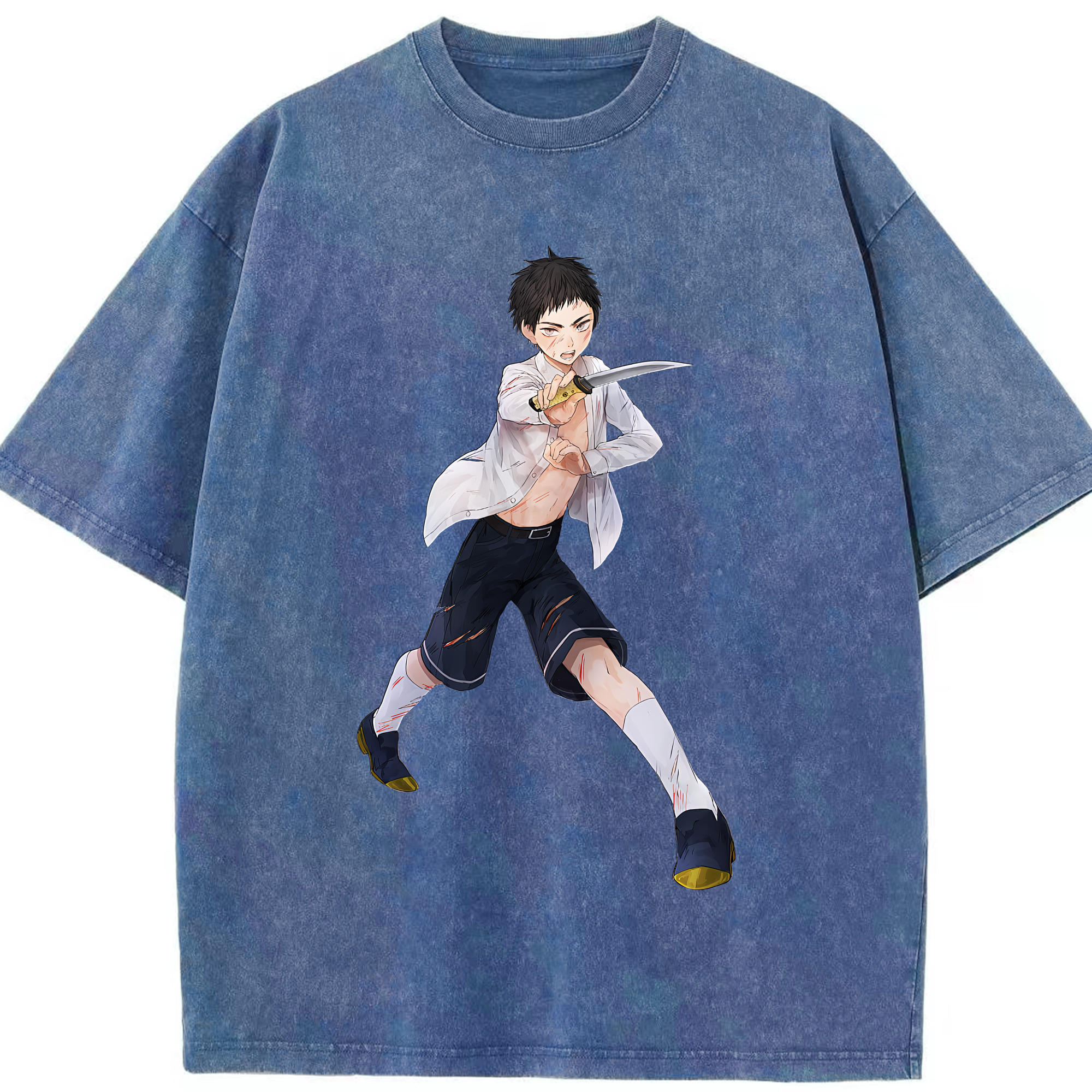 （画像用） 刀剣乱舞 Touken Ranbu 綿100% ヴィンテージ風 半袖Tシャツ（フロントプリント）