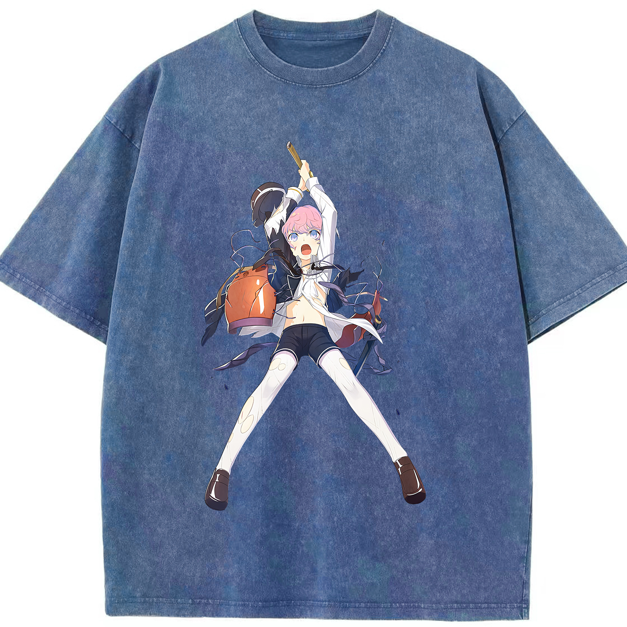 （画像用） 刀剣乱舞 Touken Ranbu 綿100% ヴィンテージ風 半袖Tシャツ（フロントプリント）