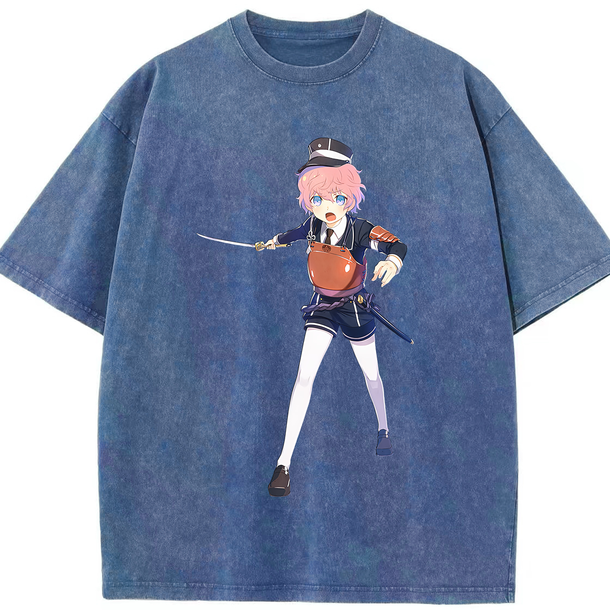 （画像用） 刀剣乱舞 Touken Ranbu 綿100% ヴィンテージ風 半袖Tシャツ（フロントプリント）