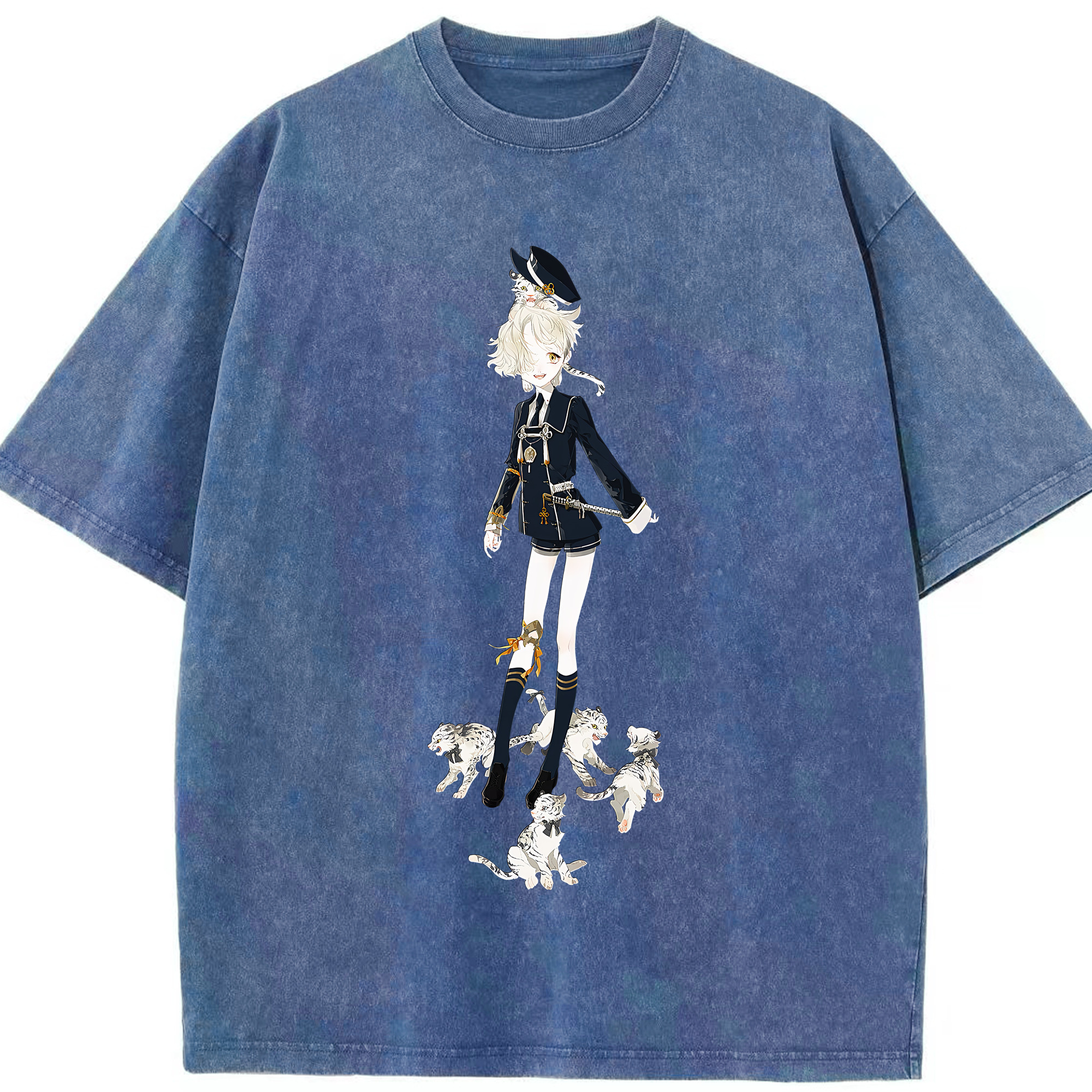 （画像用） 刀剣乱舞 Touken Ranbu 綿100% ヴィンテージ風 半袖Tシャツ（フロントプリント）