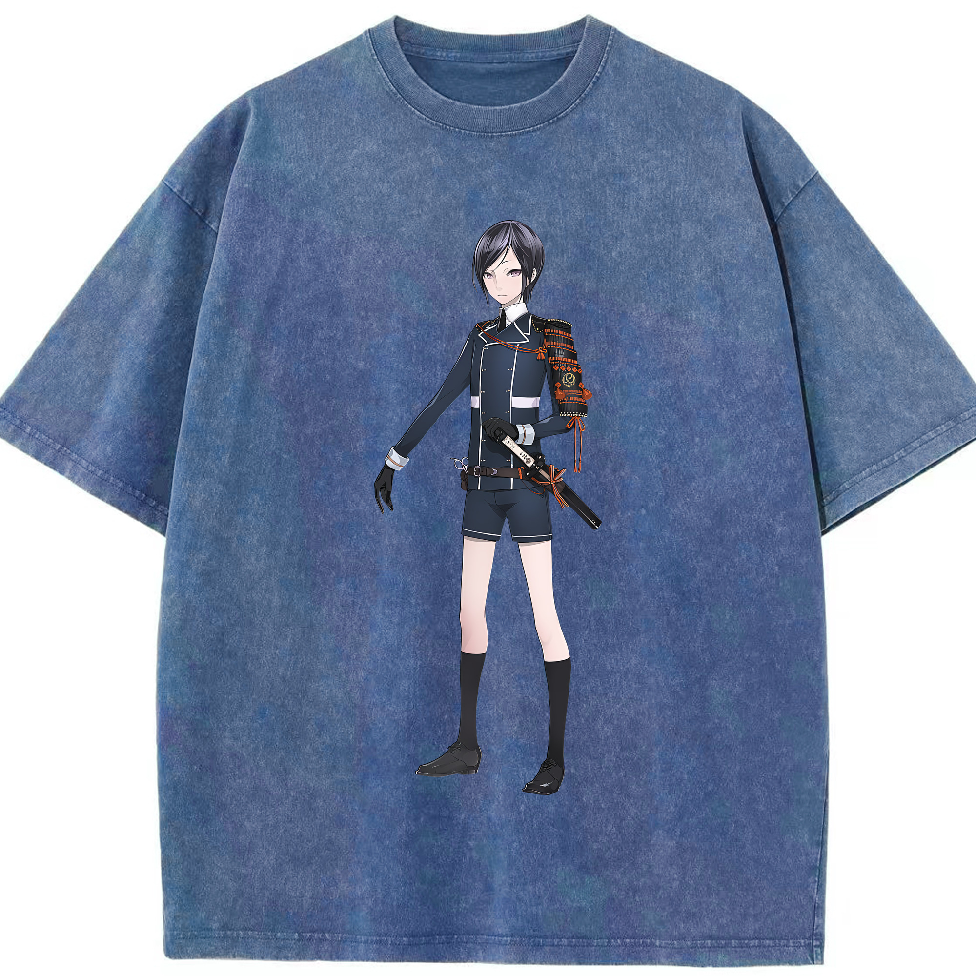 （画像用） 刀剣乱舞 Touken Ranbu 綿100% ヴィンテージ風 半袖Tシャツ（フロントプリント）