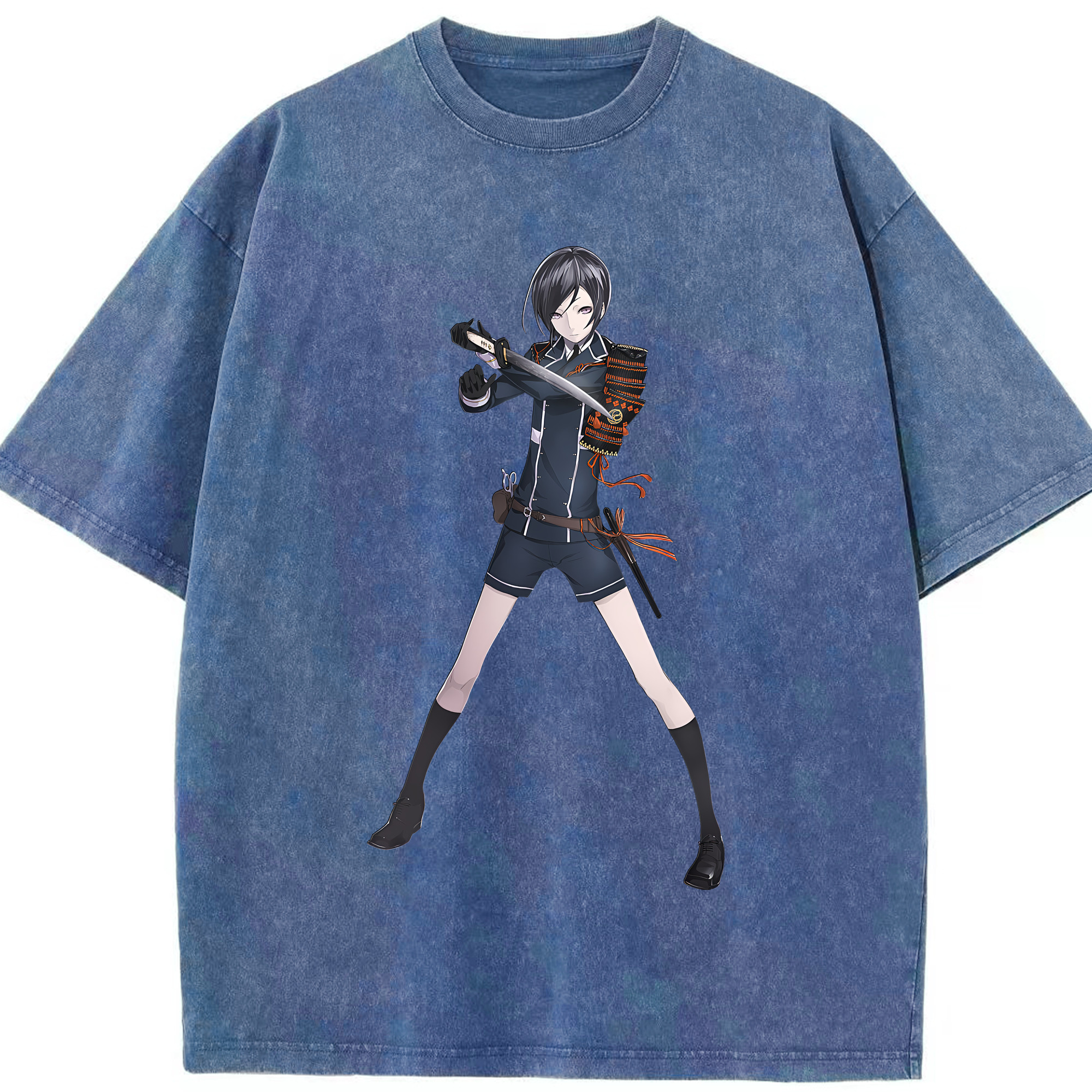 （画像用） 刀剣乱舞 Touken Ranbu 綿100% ヴィンテージ風 半袖Tシャツ（フロントプリント）