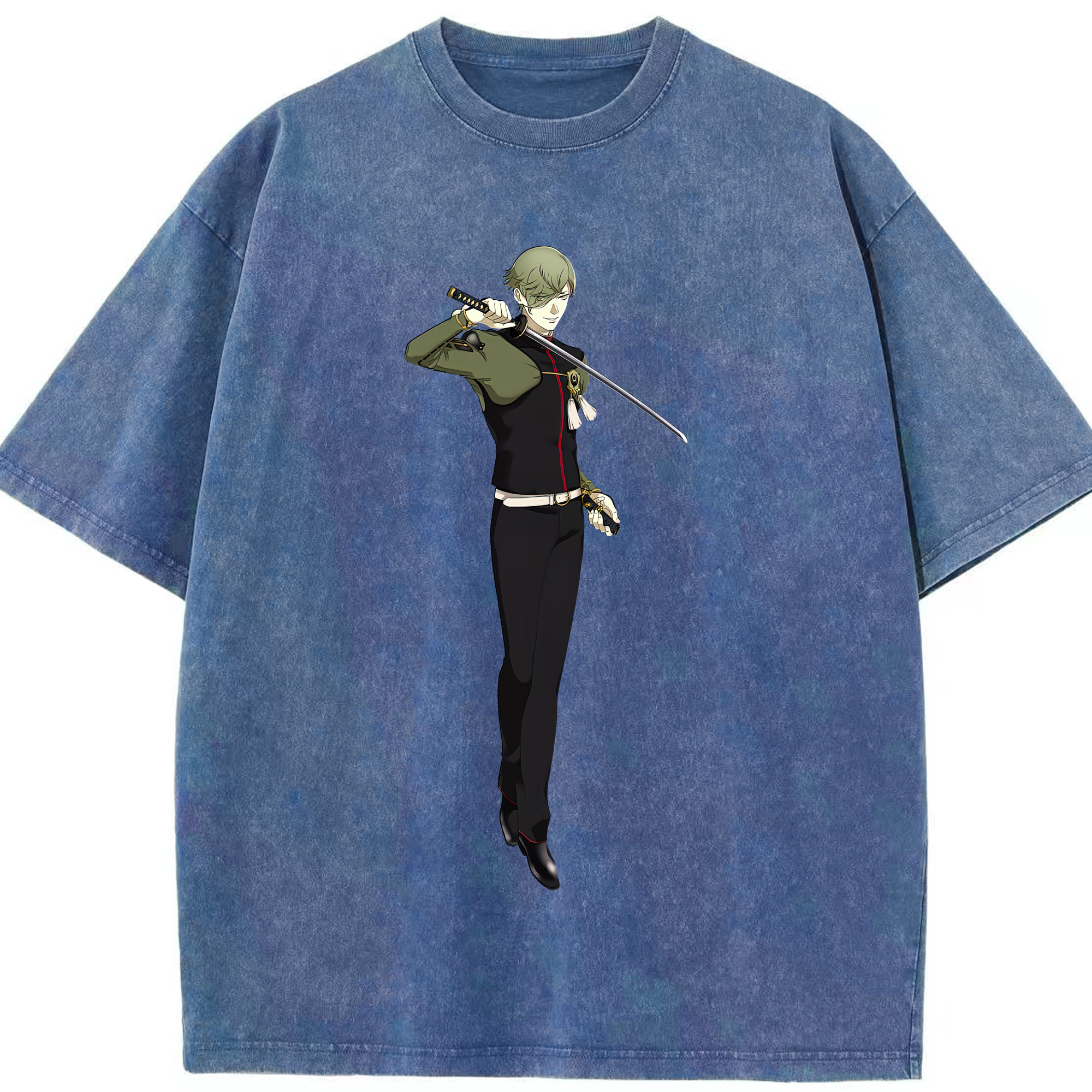 （画像用） 刀剣乱舞 Touken Ranbu 綿100% ヴィンテージ風 半袖Tシャツ（フロントプリント）