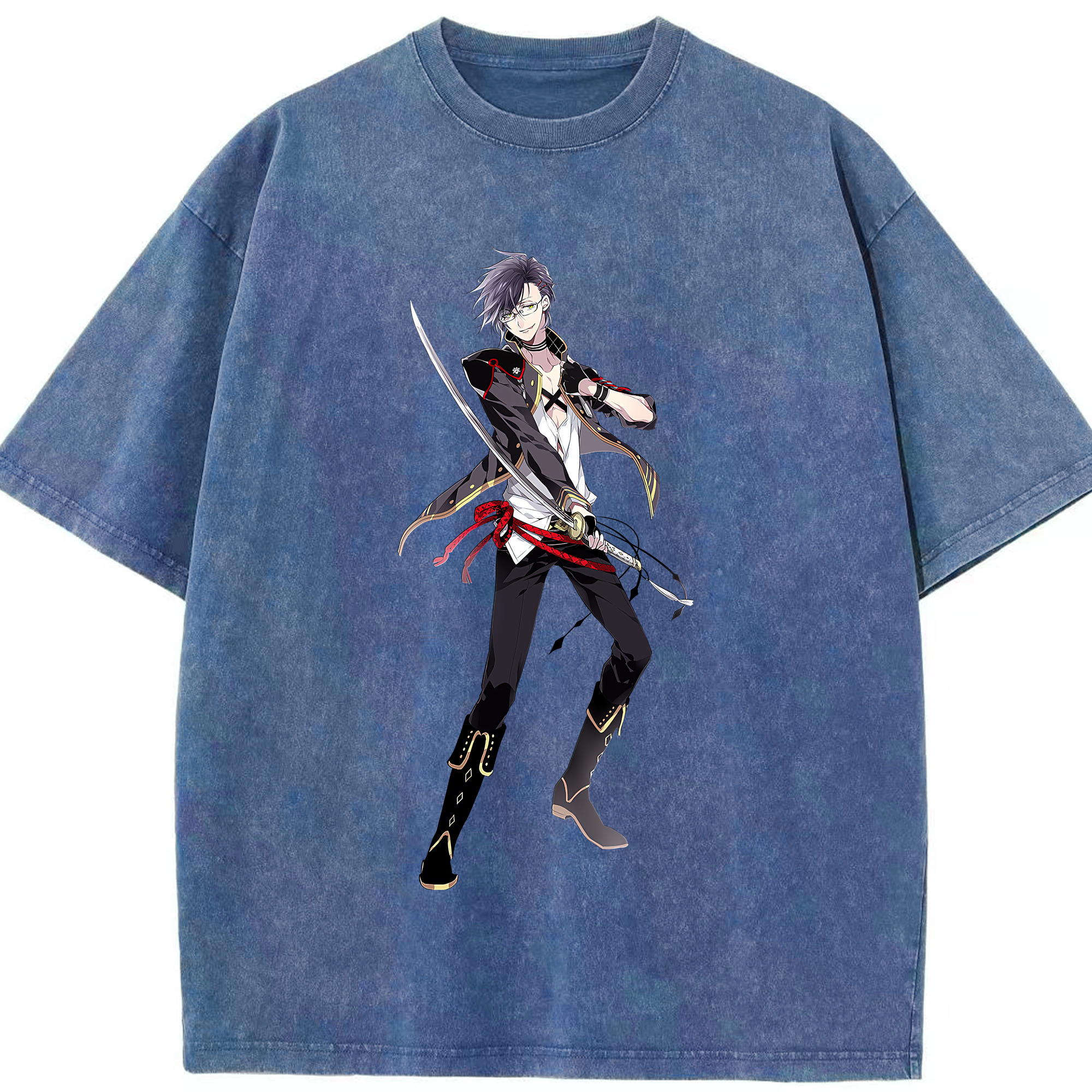 （画像用） 刀剣乱舞 Touken Ranbu 綿100% ヴィンテージ風 半袖Tシャツ（フロントプリント）