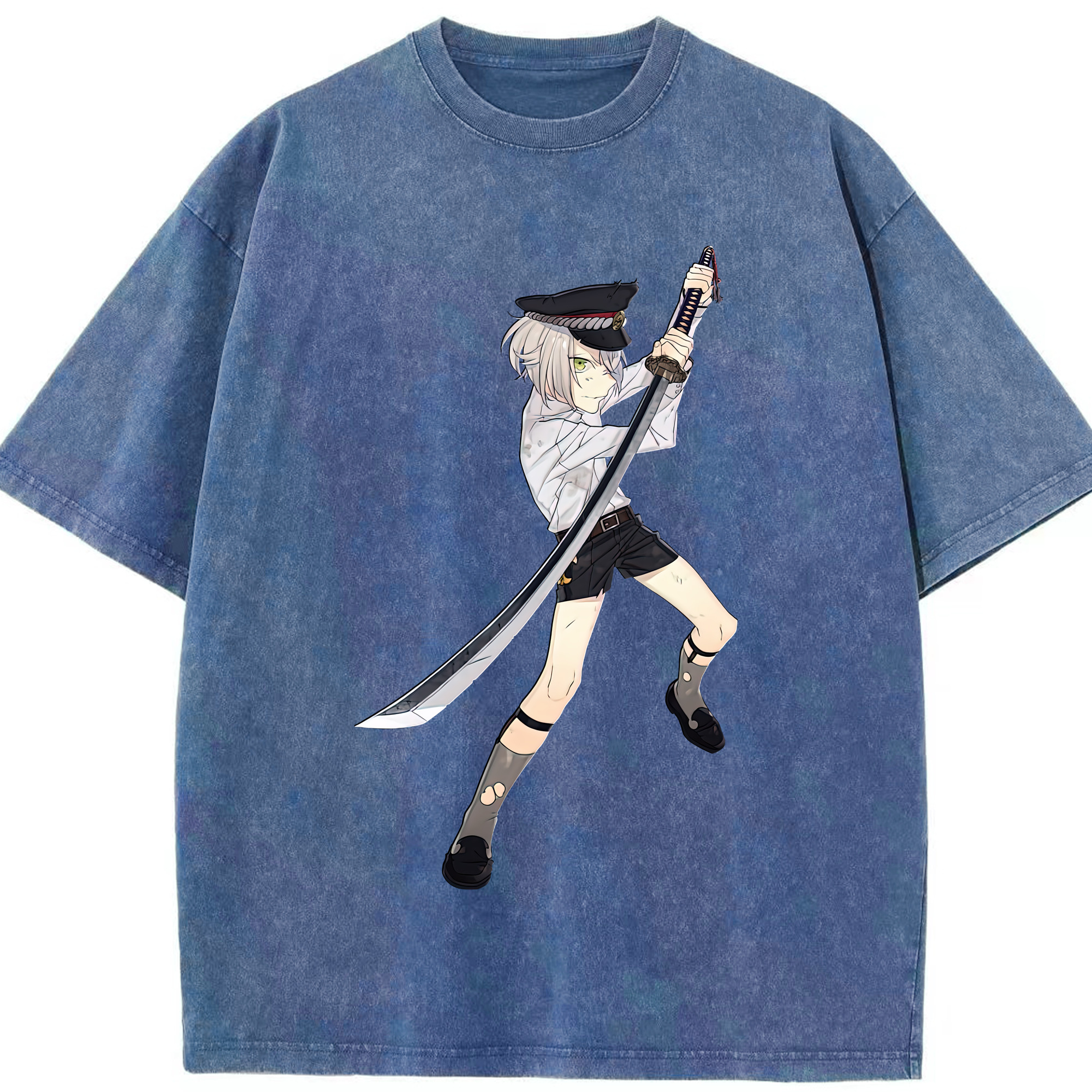 （画像用） 刀剣乱舞 Touken Ranbu 綿100% ヴィンテージ風 半袖Tシャツ（フロントプリント）