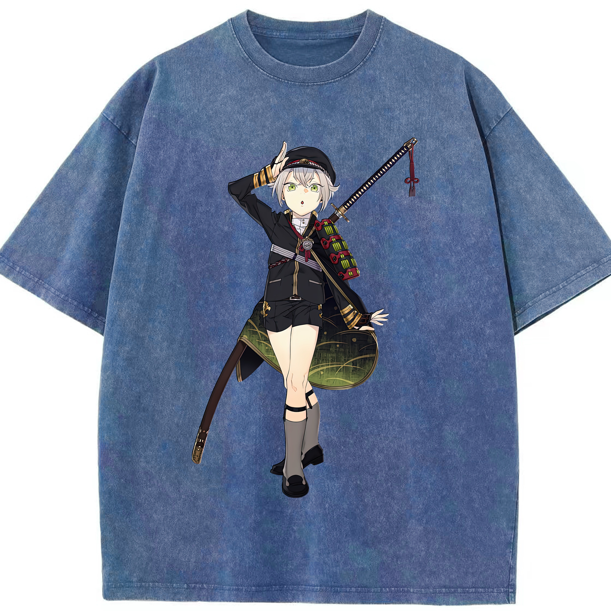 （画像用） 刀剣乱舞 Touken Ranbu 綿100% ヴィンテージ風 半袖Tシャツ（フロントプリント）