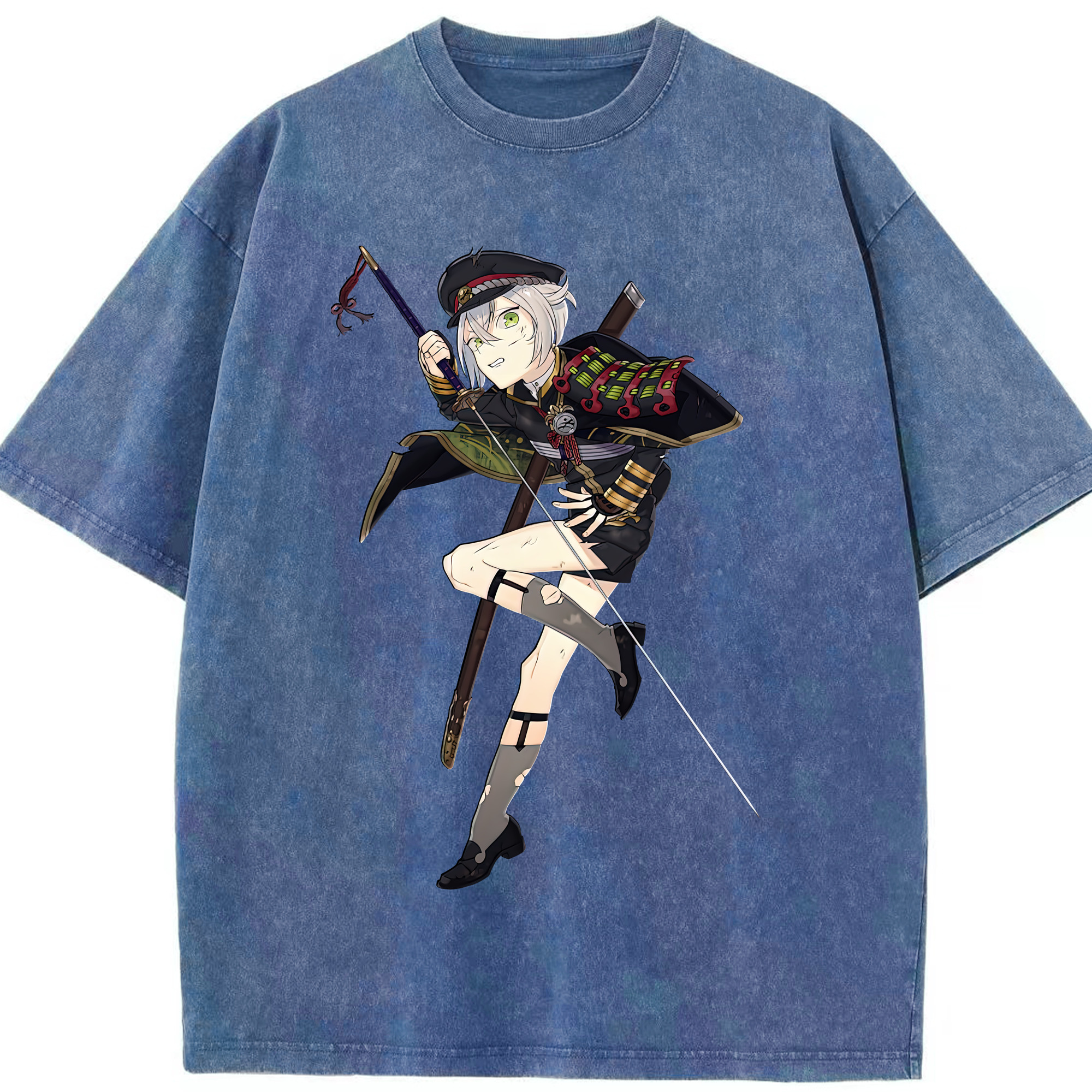 （画像用） 刀剣乱舞 Touken Ranbu 綿100% ヴィンテージ風 半袖Tシャツ（フロントプリント）