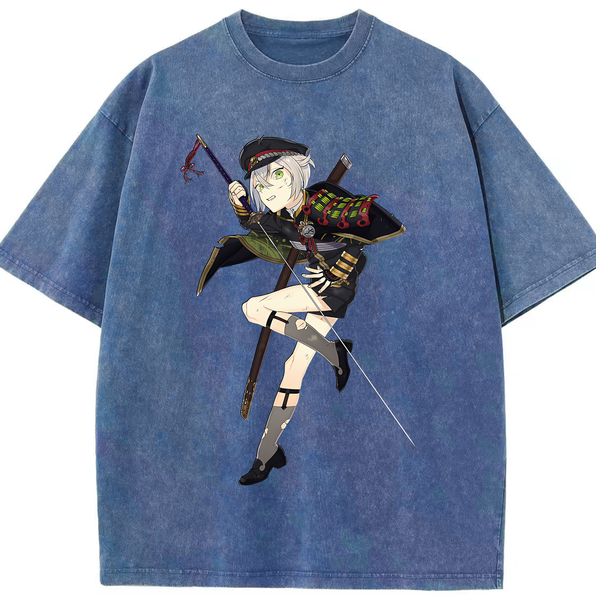 （画像用） 刀剣乱舞 Touken Ranbu 綿100% ヴィンテージ風 半袖Tシャツ（フロントプリント）