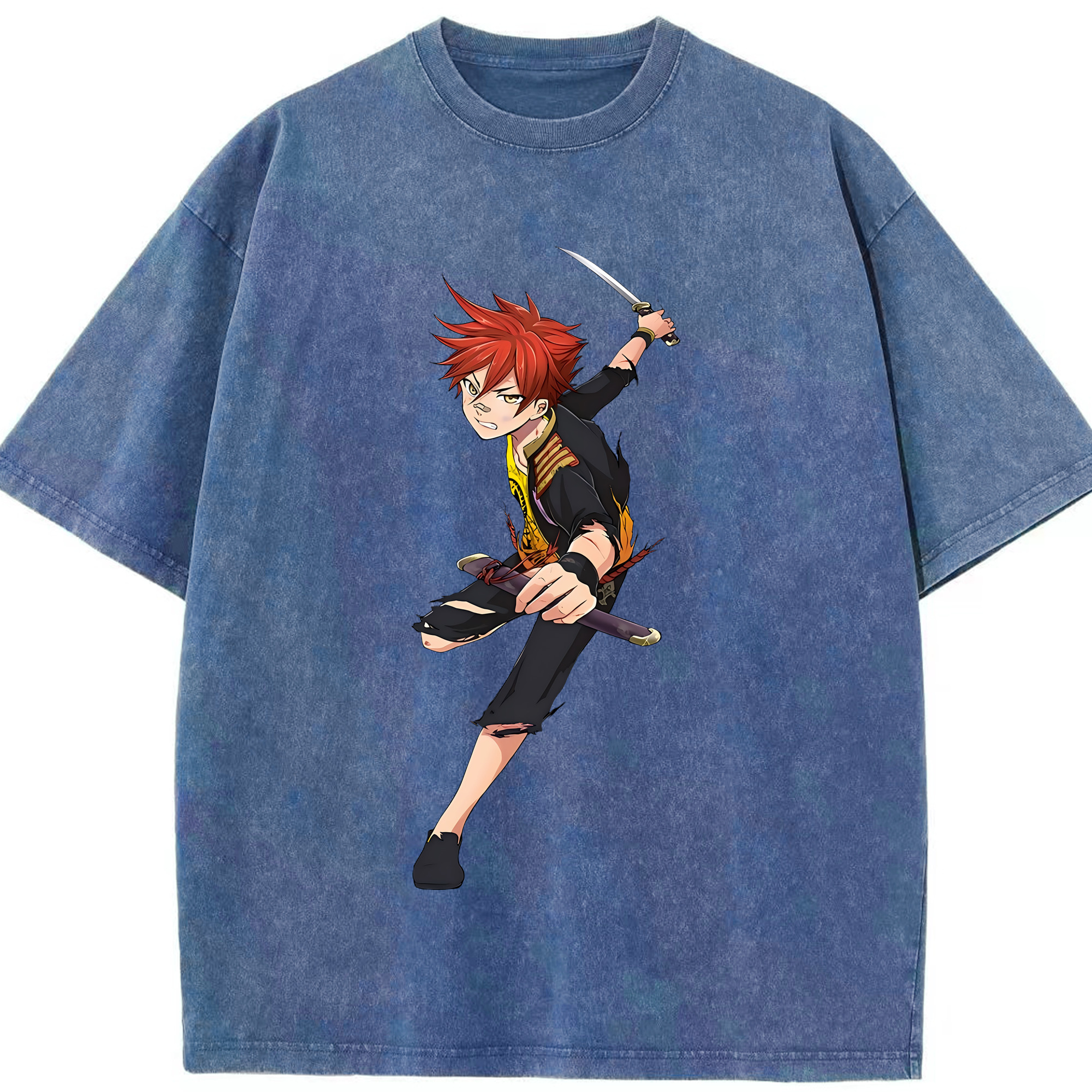 （画像用） 刀剣乱舞 Touken Ranbu 綿100% ヴィンテージ風 半袖Tシャツ（フロントプリント）