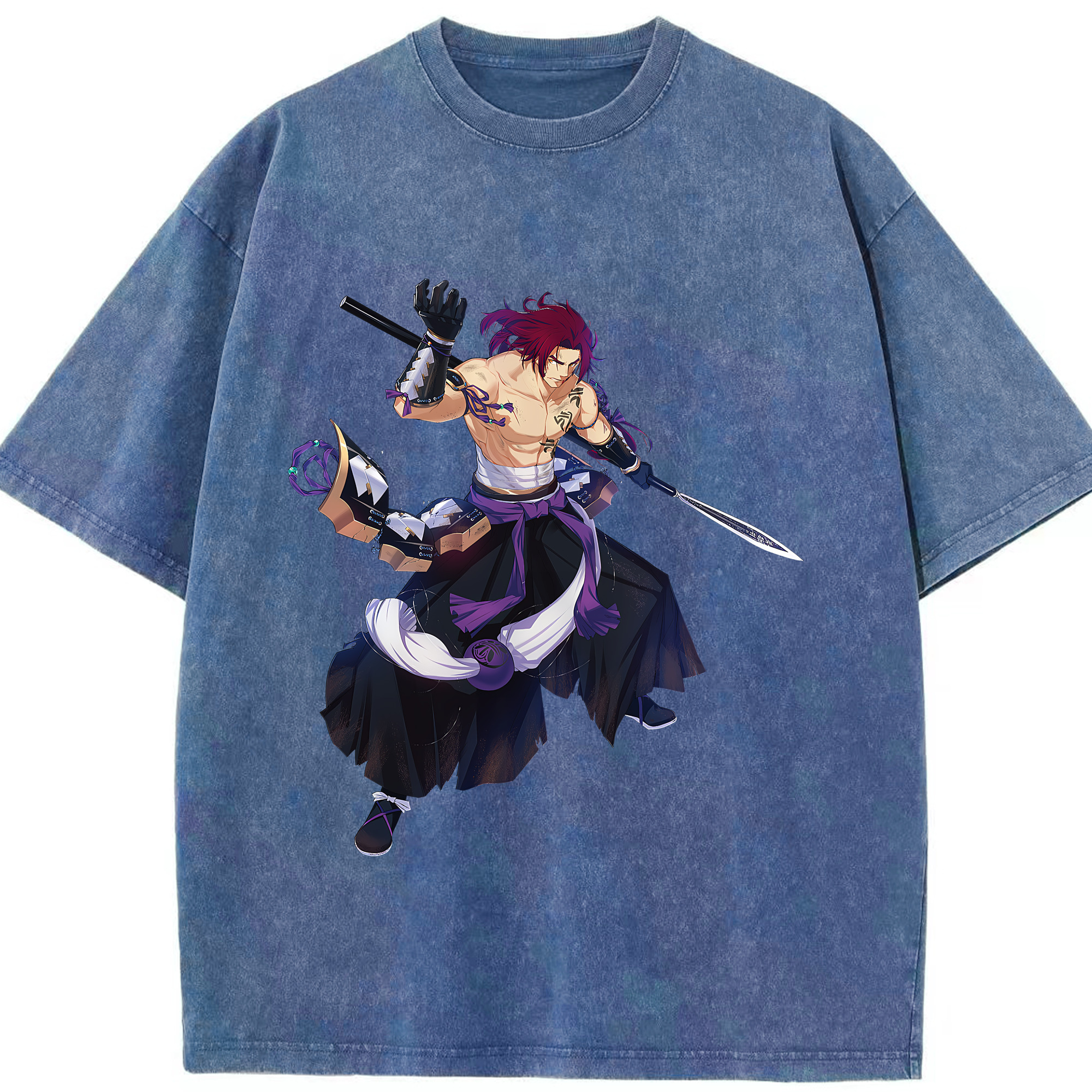 （画像用） 刀剣乱舞 Touken Ranbu 綿100% ヴィンテージ風 半袖Tシャツ（フロントプリント）