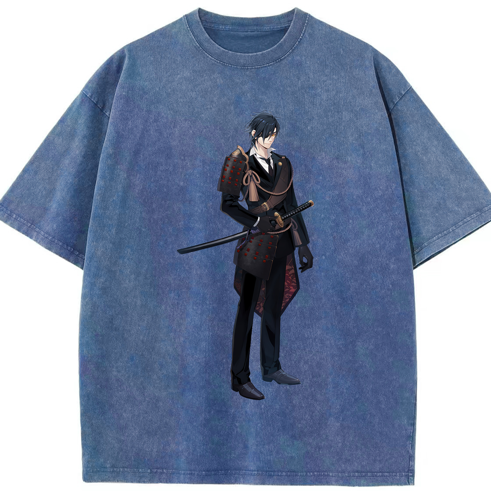 （画像用） 刀剣乱舞 Touken Ranbu 綿100% ヴィンテージ風 半袖Tシャツ（フロントプリント）