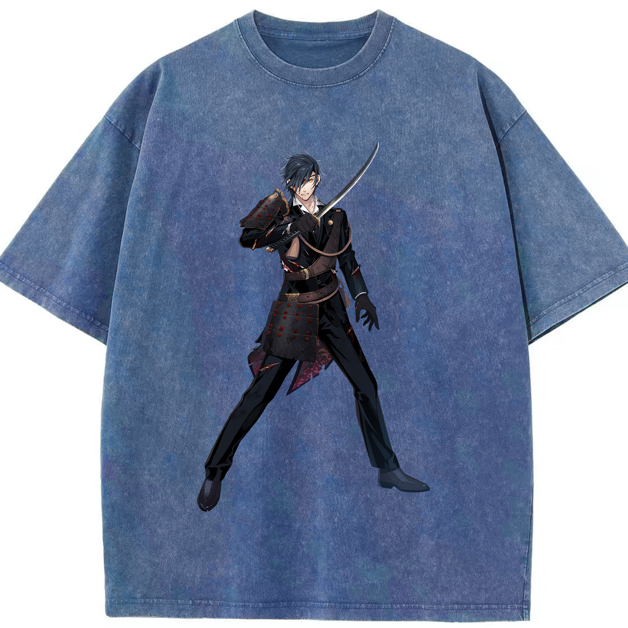 （画像用） 刀剣乱舞 Touken Ranbu 綿100% ヴィンテージ風 半袖Tシャツ（フロントプリント）