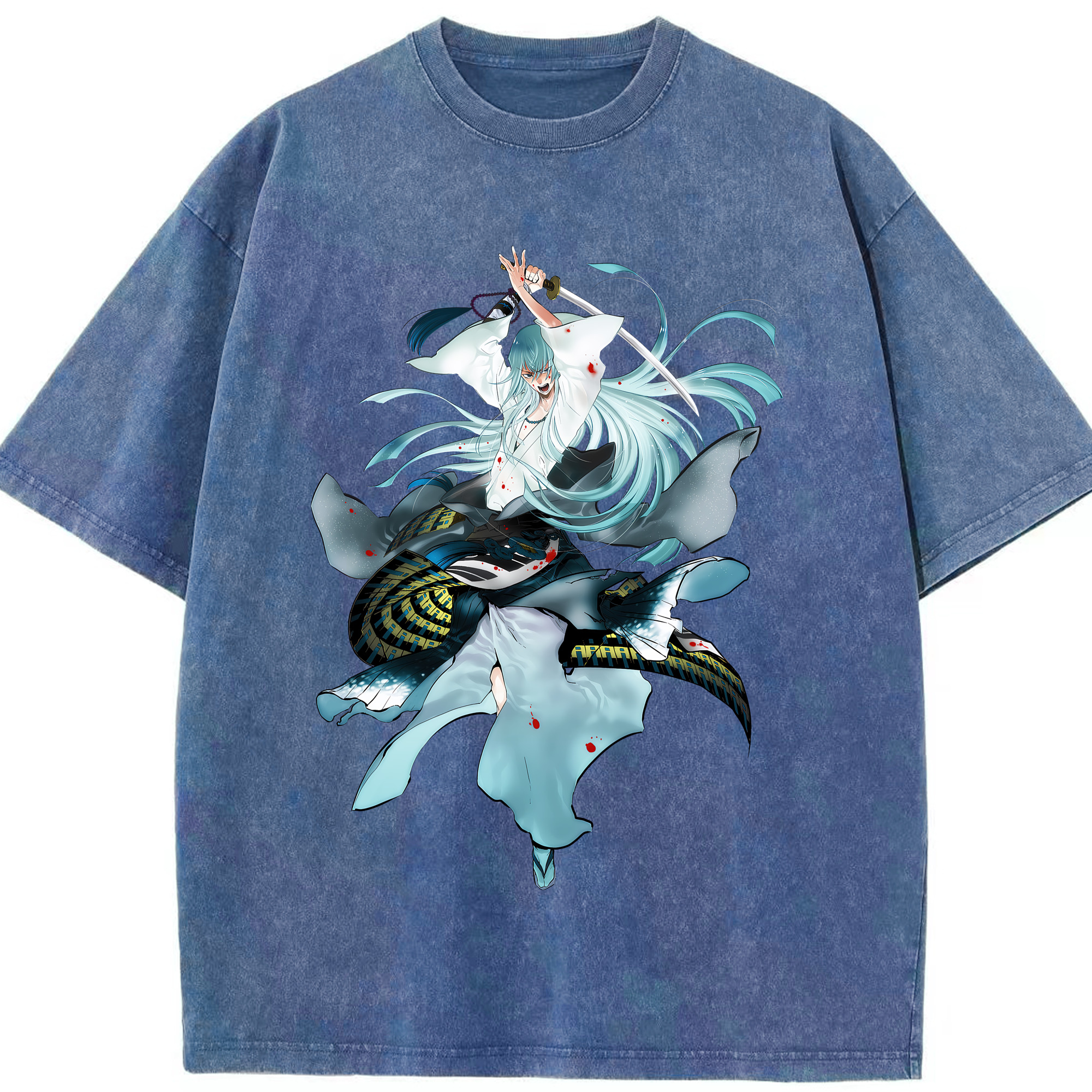 （画像用） 刀剣乱舞 Touken Ranbu 綿100% ヴィンテージ風 半袖Tシャツ（フロントプリント）