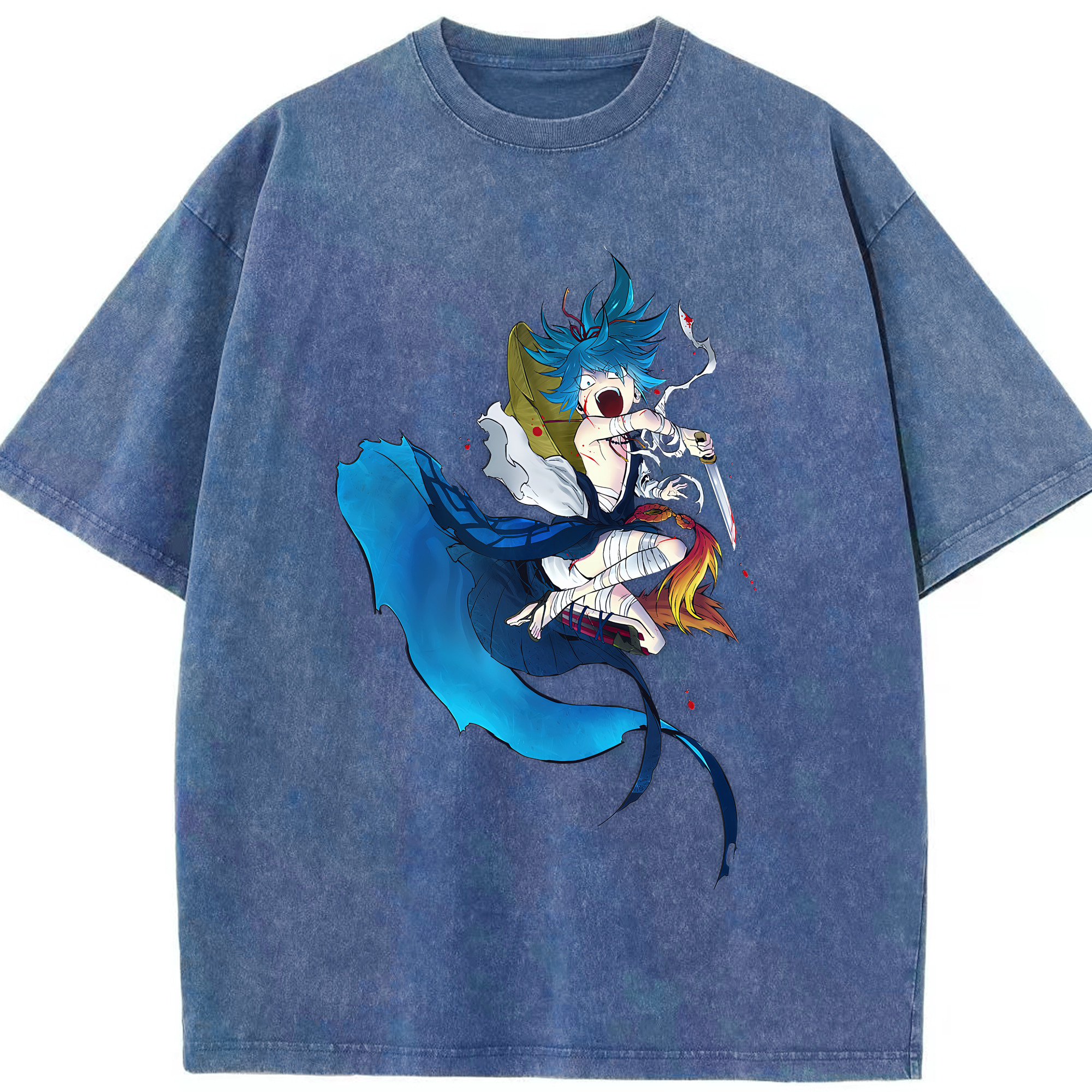 （画像用） 刀剣乱舞 Touken Ranbu 綿100% ヴィンテージ風 半袖Tシャツ（フロントプリント）