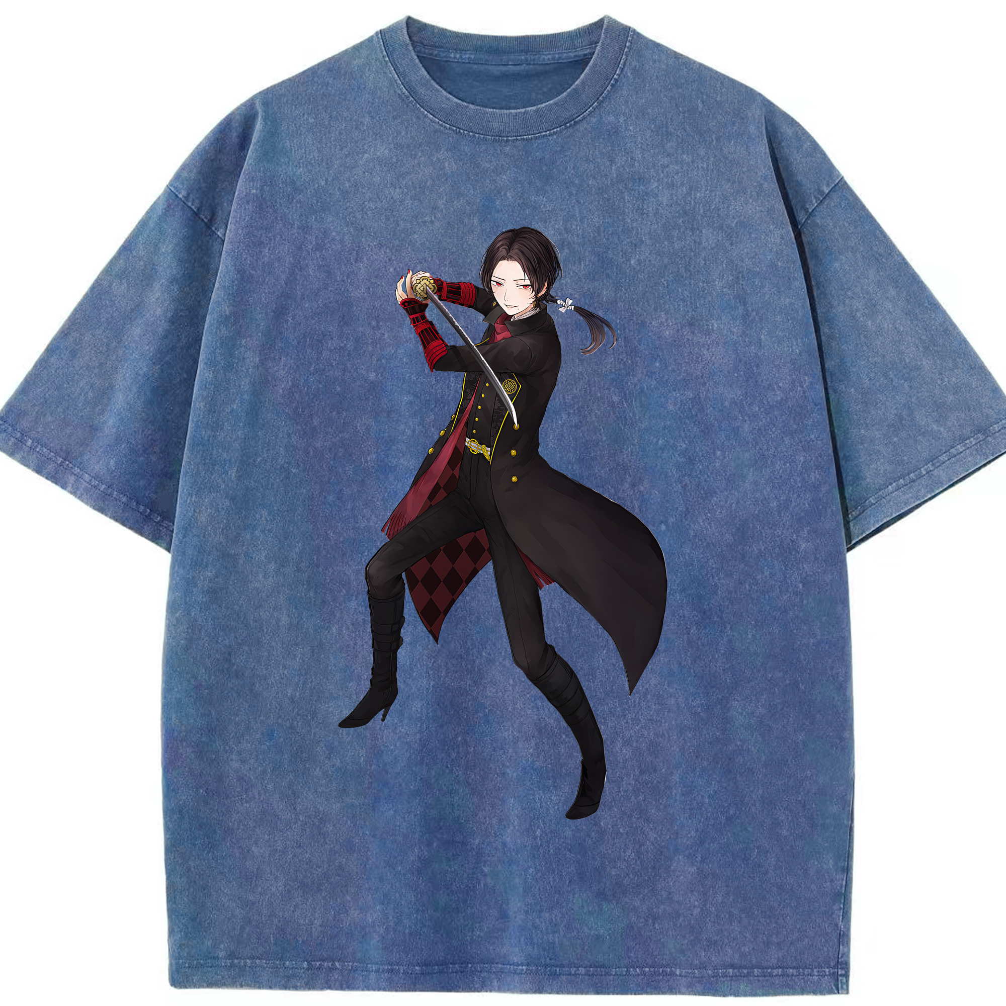 （画像用） 刀剣乱舞 Touken Ranbu 綿100% ヴィンテージ風 半袖Tシャツ（フロントプリント）