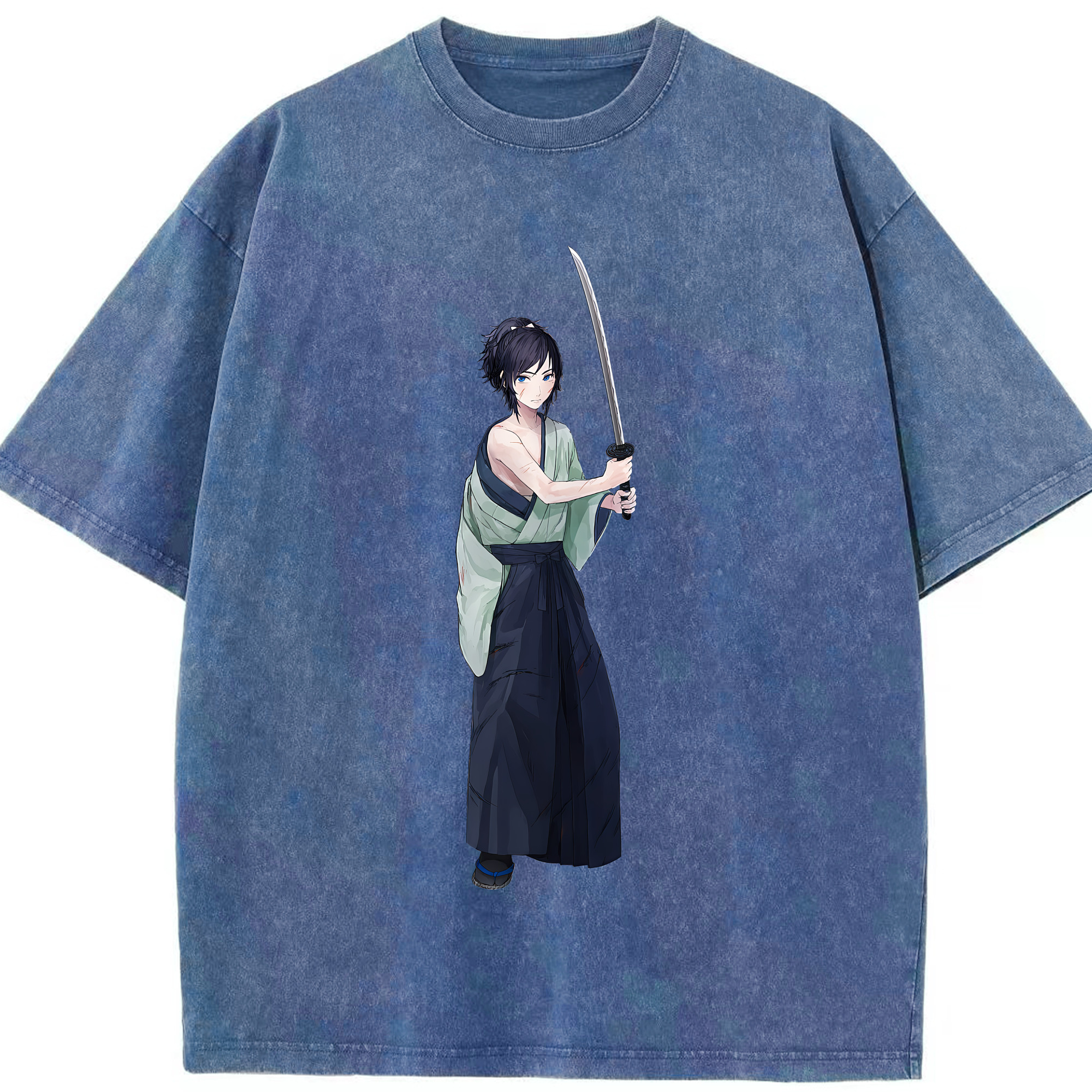 （画像用） 刀剣乱舞 Touken Ranbu 綿100% ヴィンテージ風 半袖Tシャツ（フロントプリント）