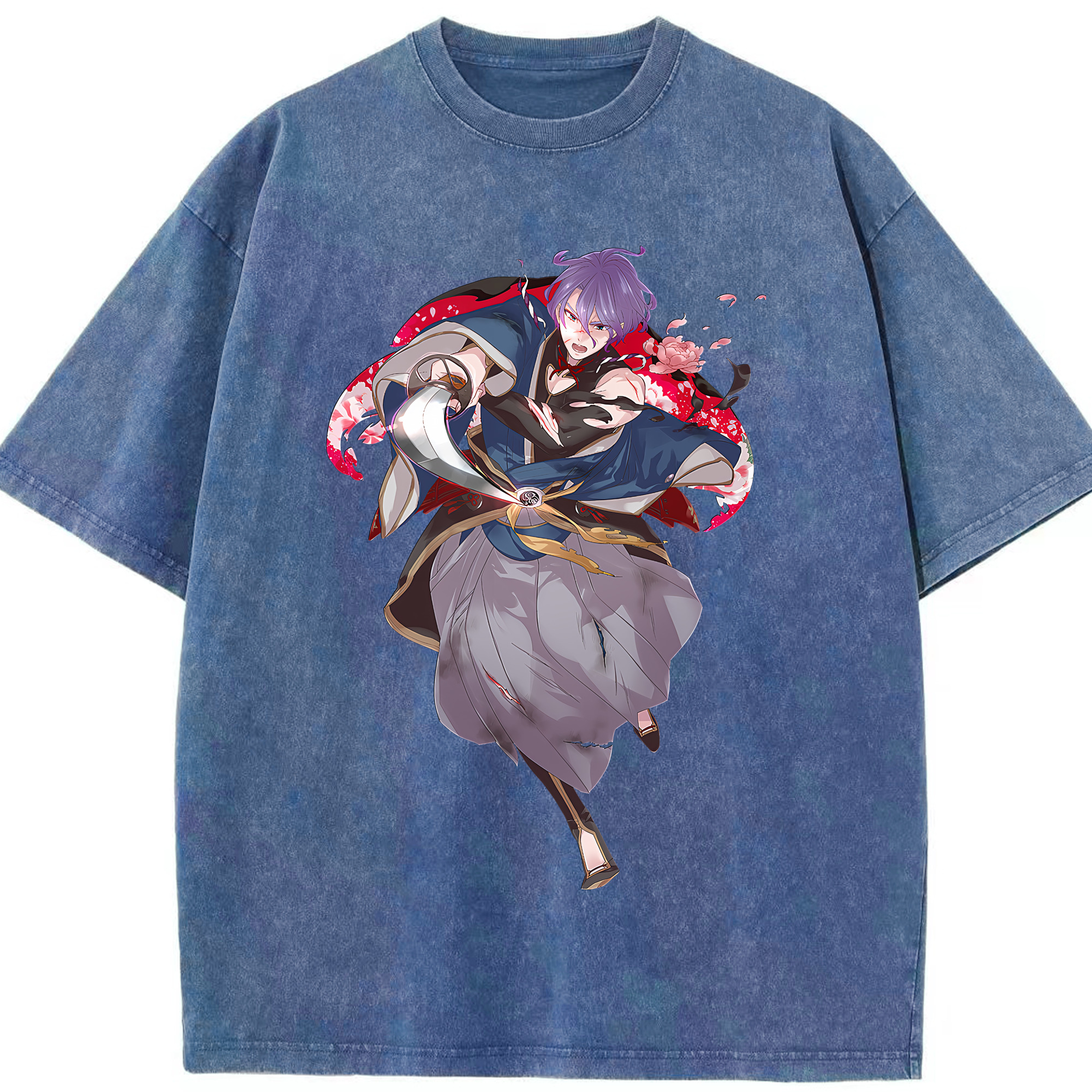 （画像用） 刀剣乱舞 Touken Ranbu 綿100% ヴィンテージ風 半袖Tシャツ（フロントプリント）