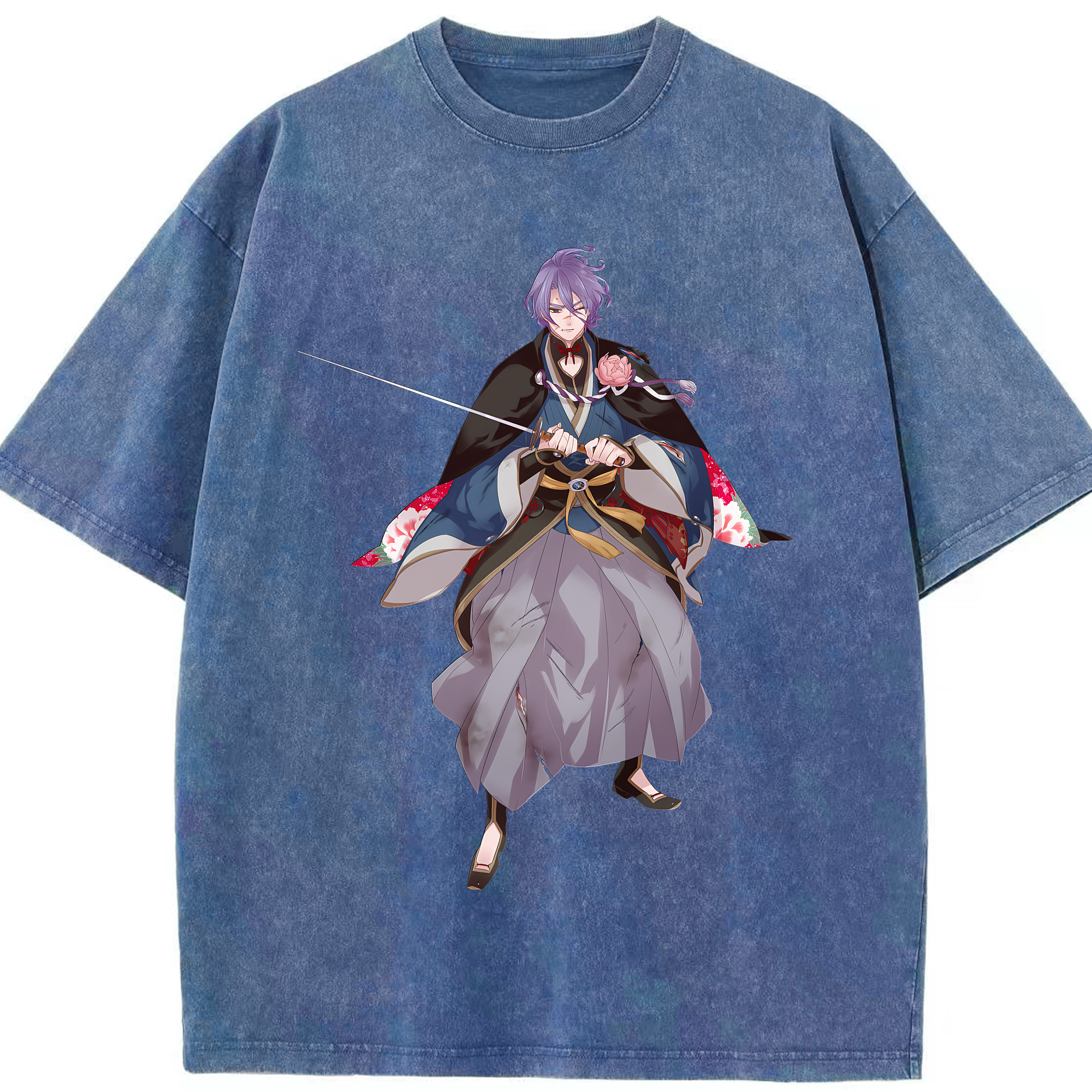 （画像用） 刀剣乱舞 Touken Ranbu 綿100% ヴィンテージ風 半袖Tシャツ（フロントプリント）