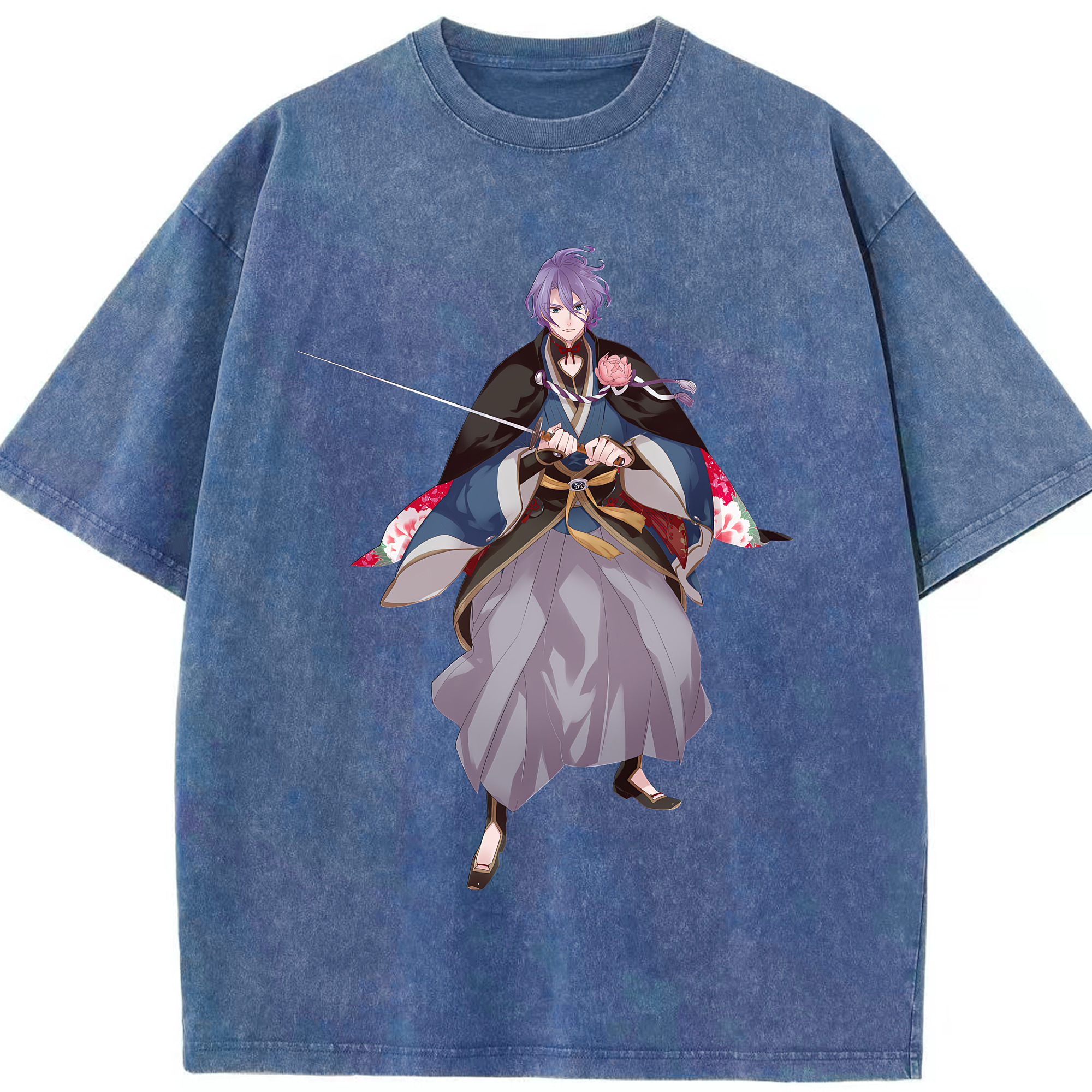 （画像用） 刀剣乱舞 Touken Ranbu 綿100% ヴィンテージ風 半袖Tシャツ（フロントプリント）