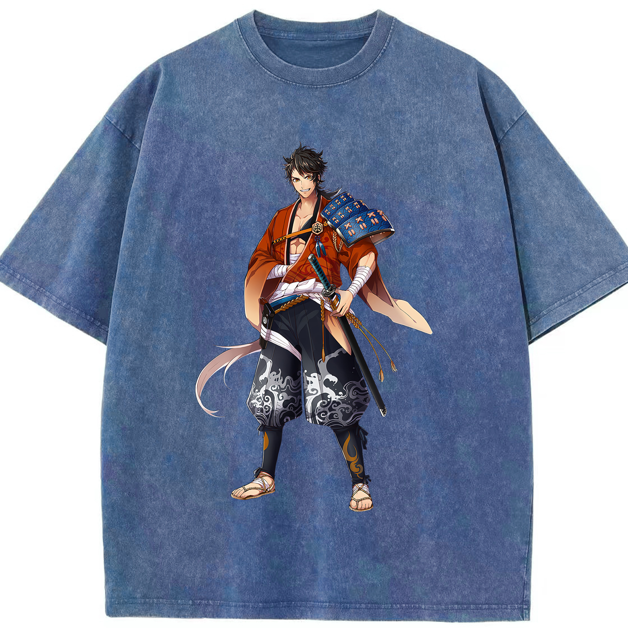 （画像用） 刀剣乱舞 Touken Ranbu 綿100% ヴィンテージ風 半袖Tシャツ（フロントプリント）