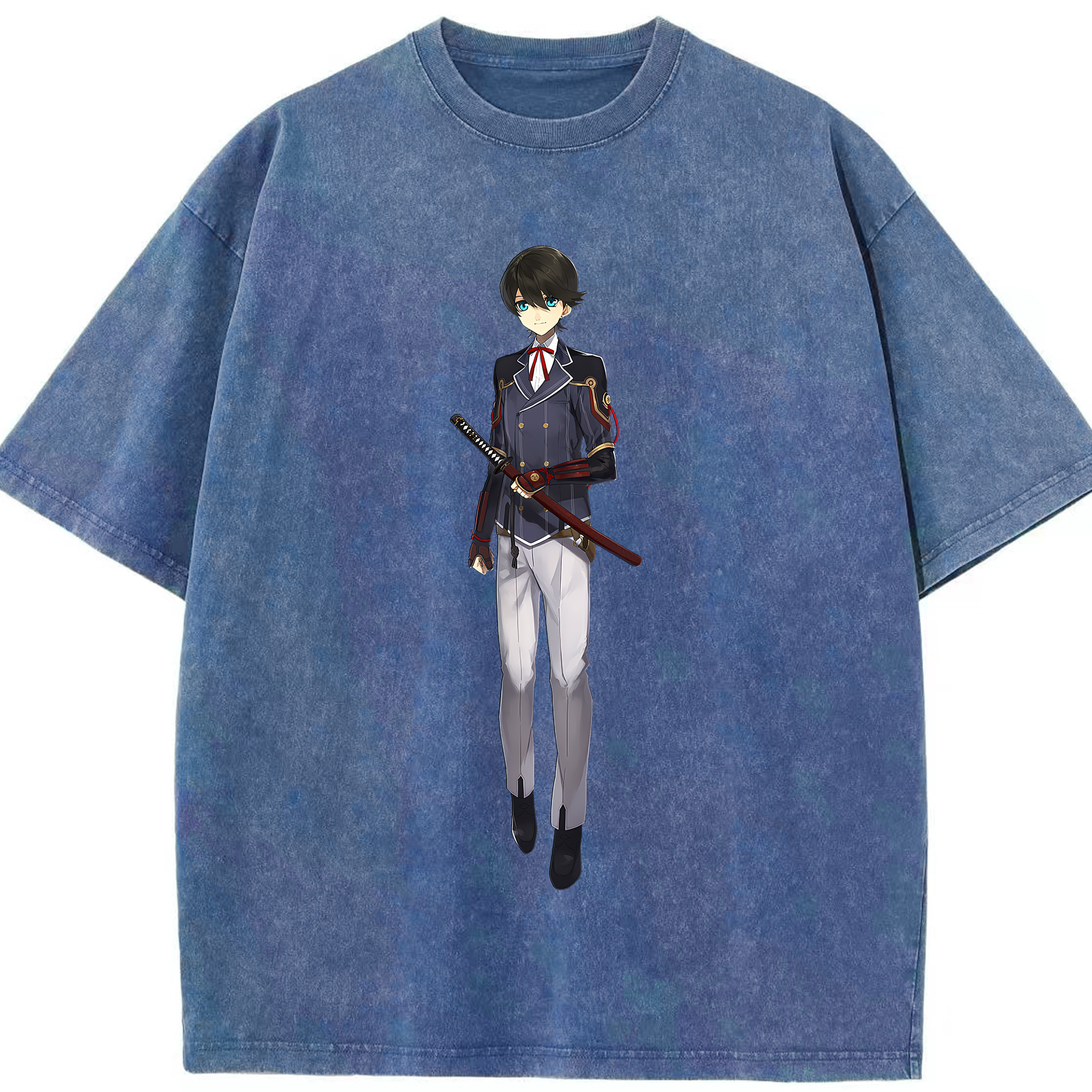（画像用） 刀剣乱舞 Touken Ranbu 綿100% ヴィンテージ風 半袖Tシャツ（フロントプリント）